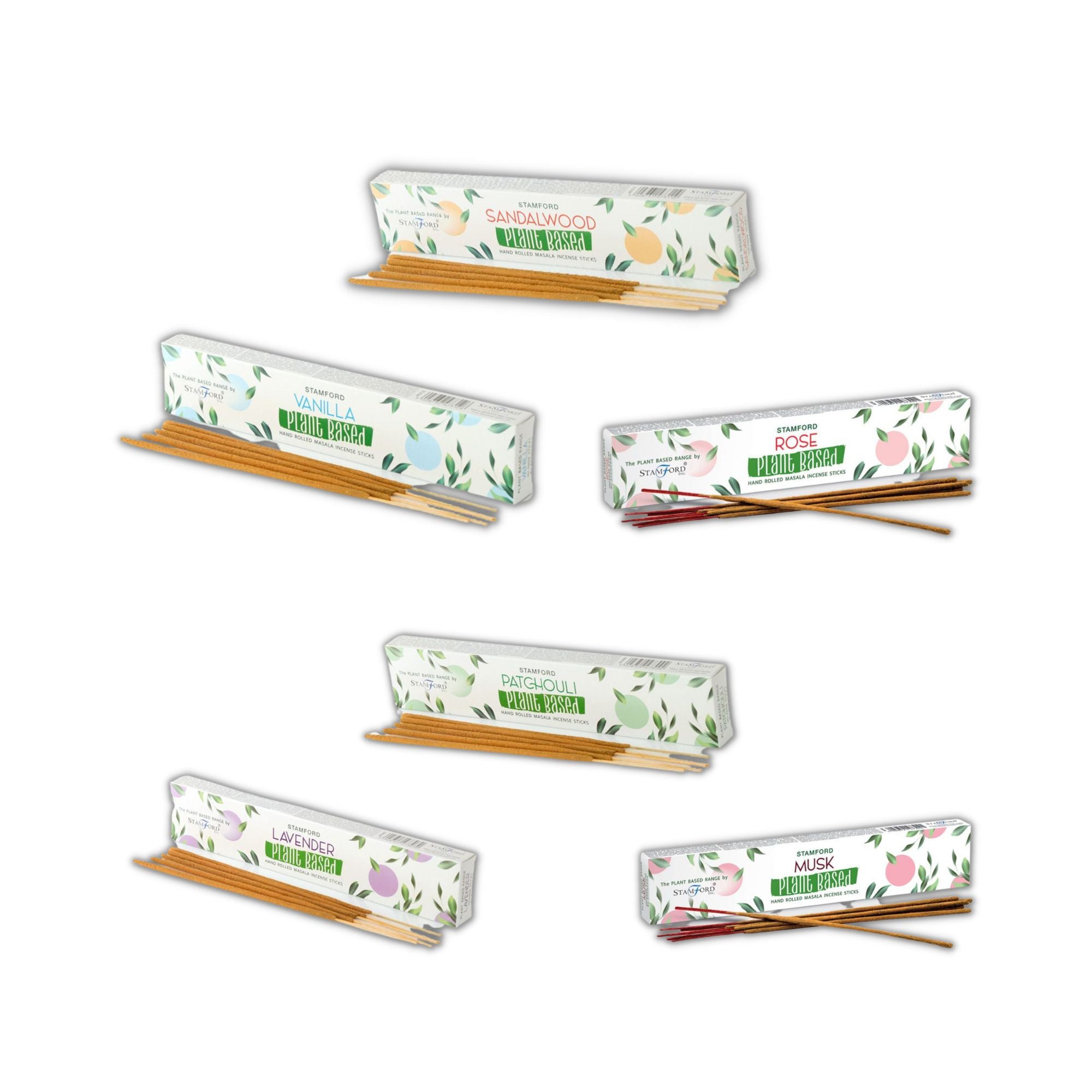 Incenso Masala à Base de Plantas Variadas Lavanda Almíscar Patchouli Rosa Sândalo Baunilha