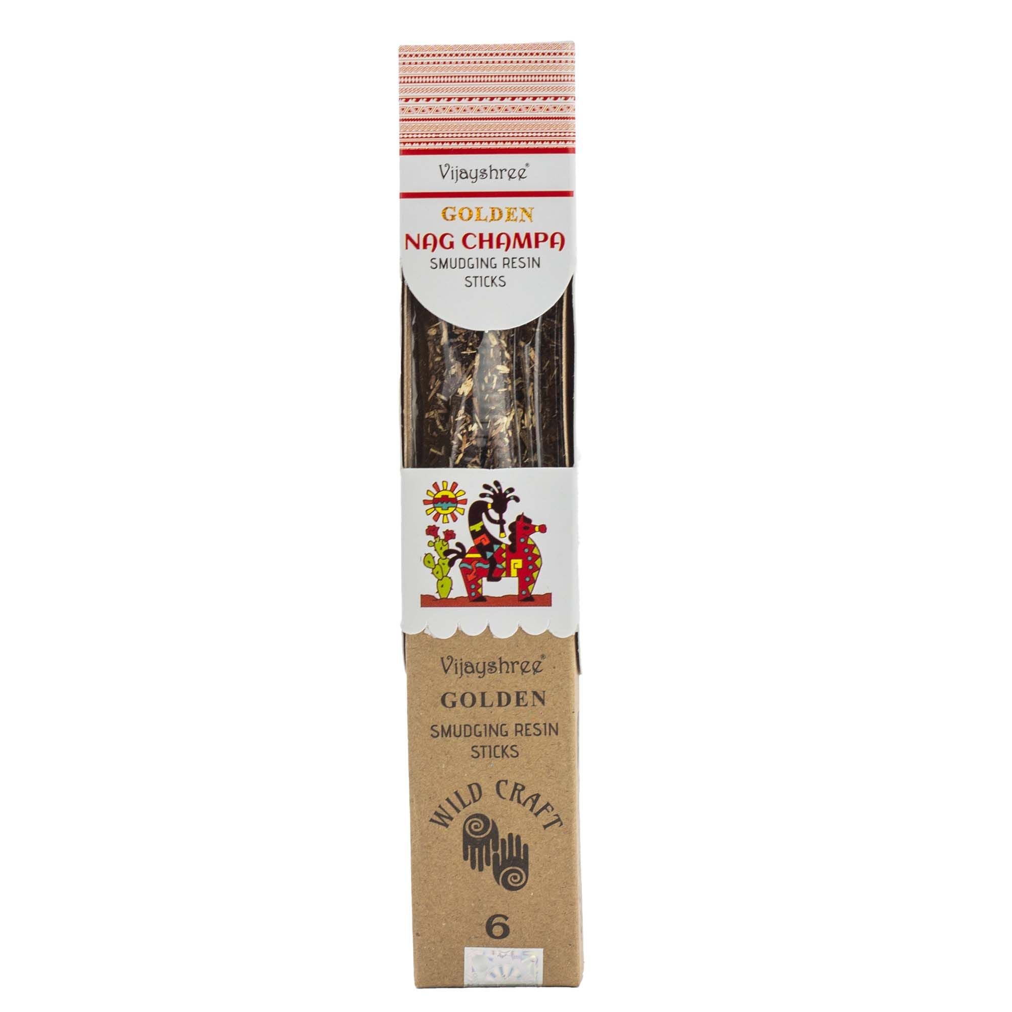 Varetas de resina para defumar Nag Champa Dourado - 30 g (6 unidades)