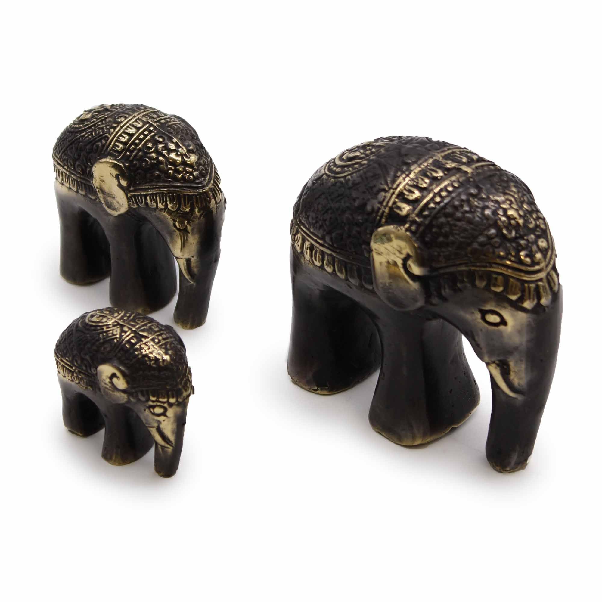 Set of 3 Artistic Elephants