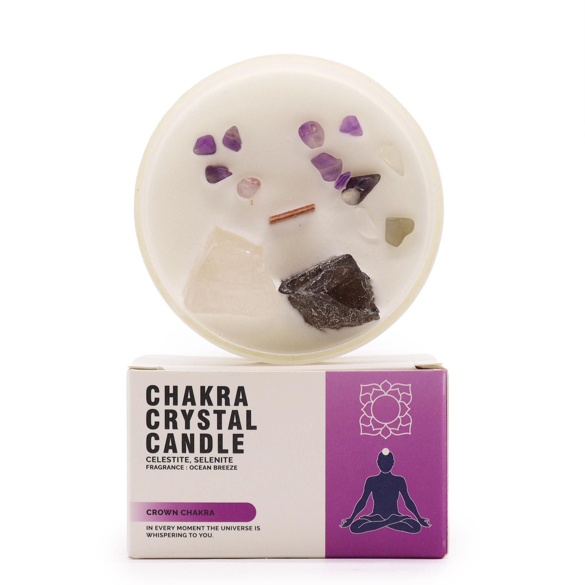 Vela de Cristal Chakra Coroa