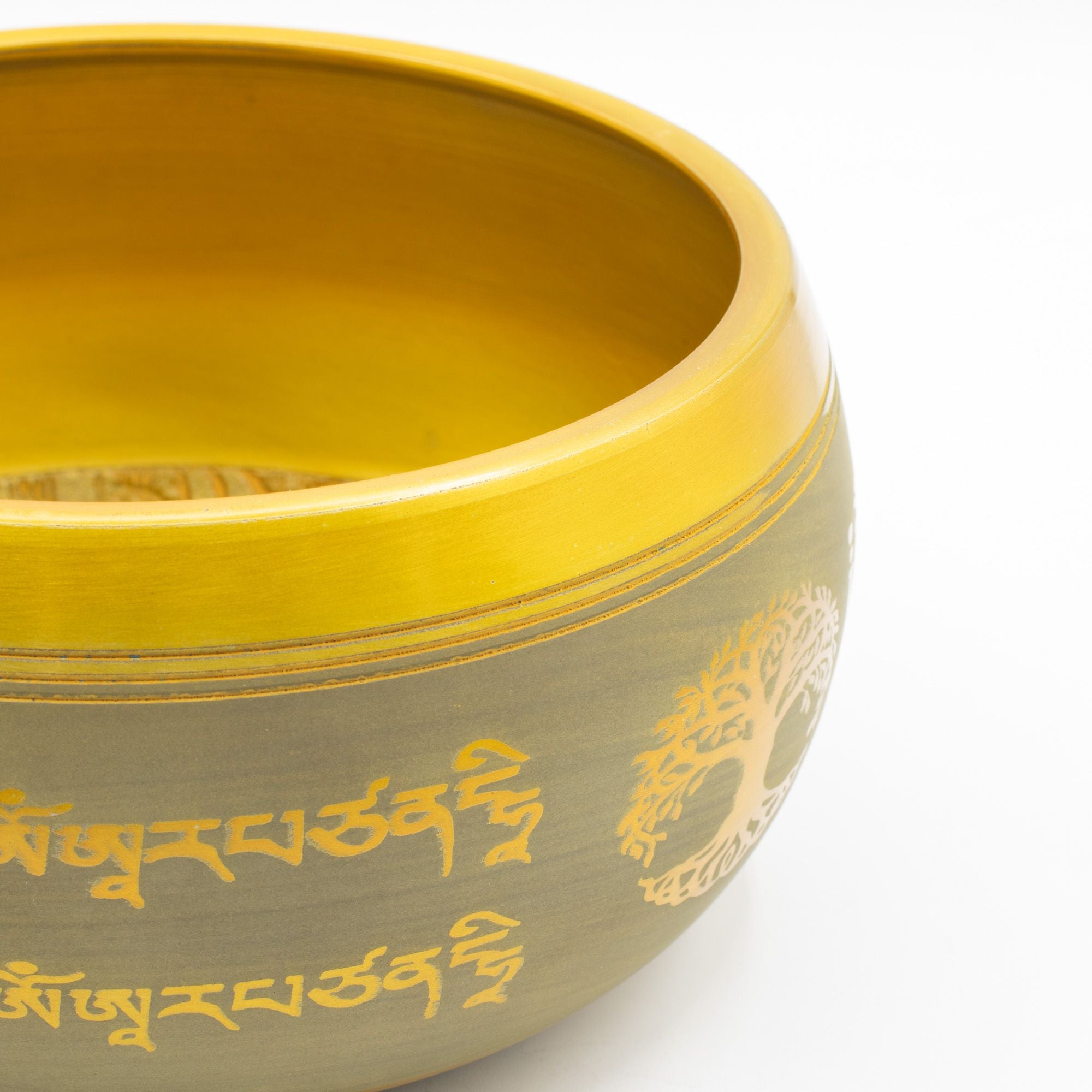 Cuenco Tibetano Grande de Aluminio – Buda Árbol de la Vida – Cobre