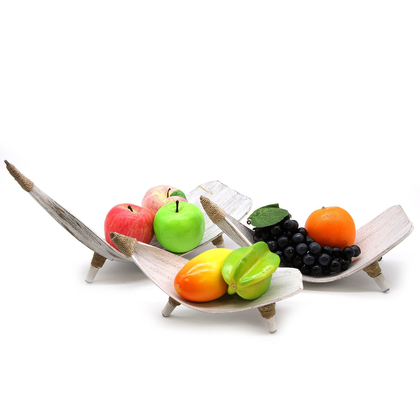 Conjunto de fruteiras em folha de coco – Branqueado
