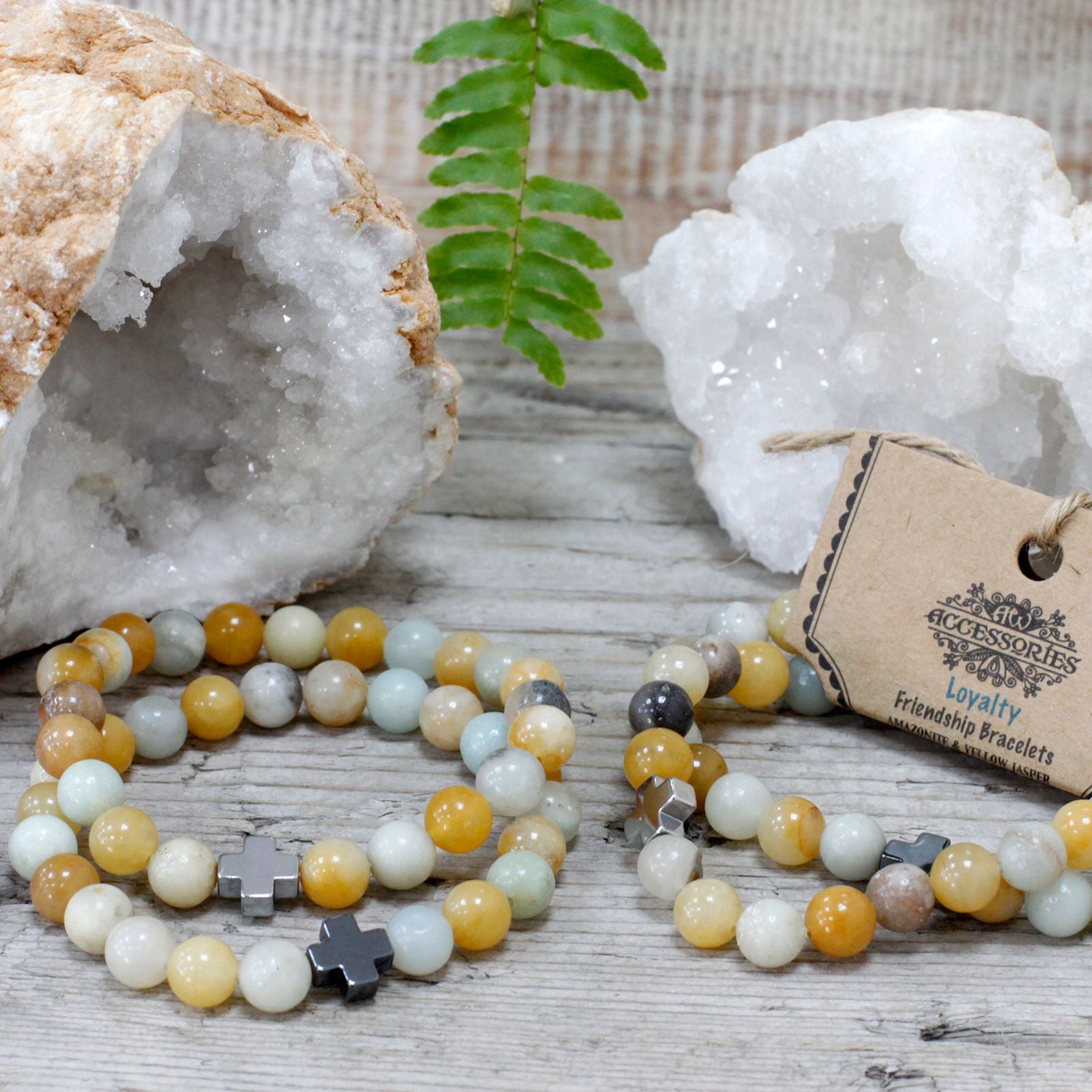 Set of 2 Natural Stone Bracelets – Loyalty