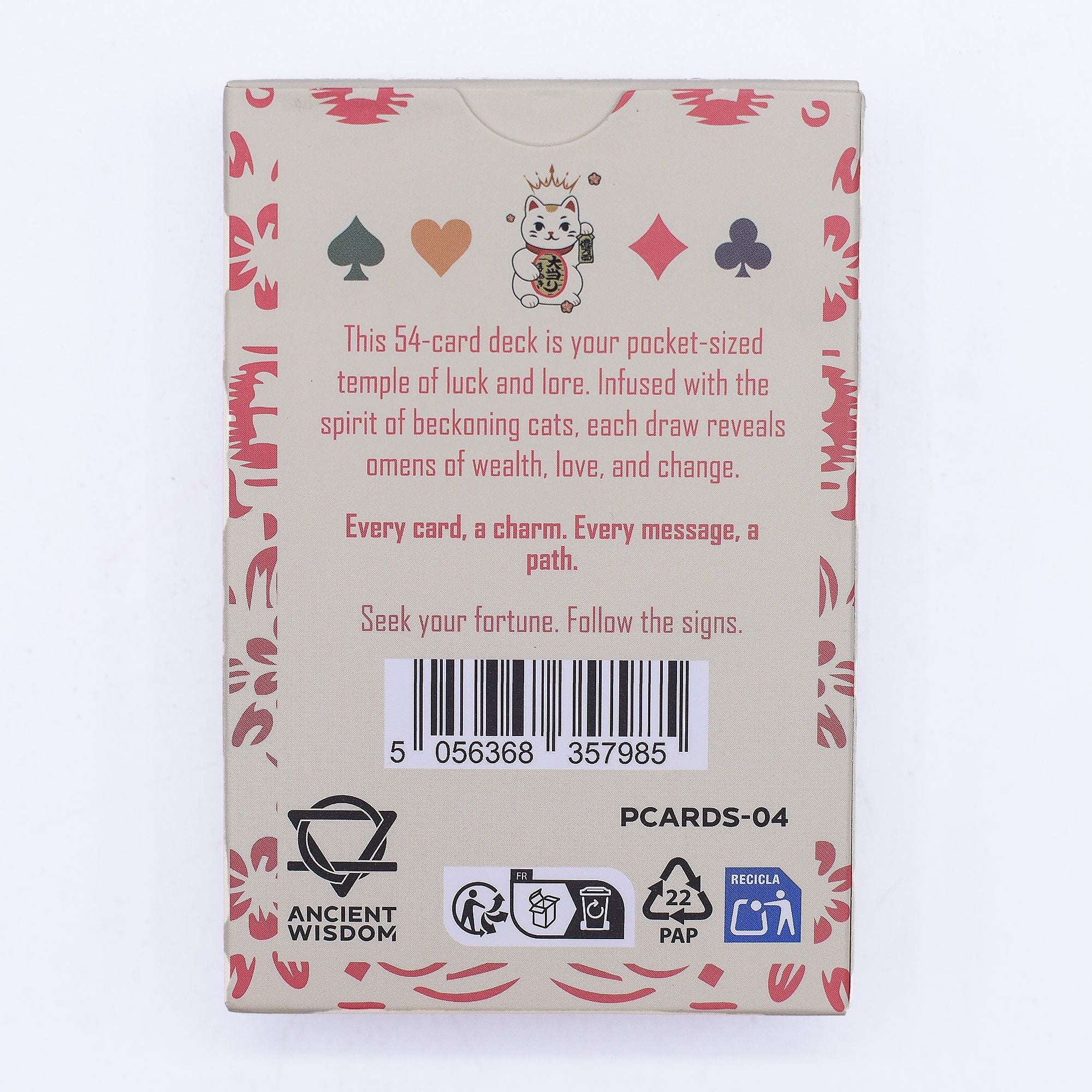 Cartas de Juego y Oráculo Gatos de la Fortuna Maneki Neko