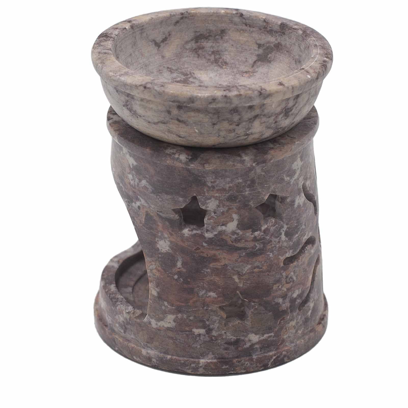 Soapstone Oil Burner – Sun and Stars