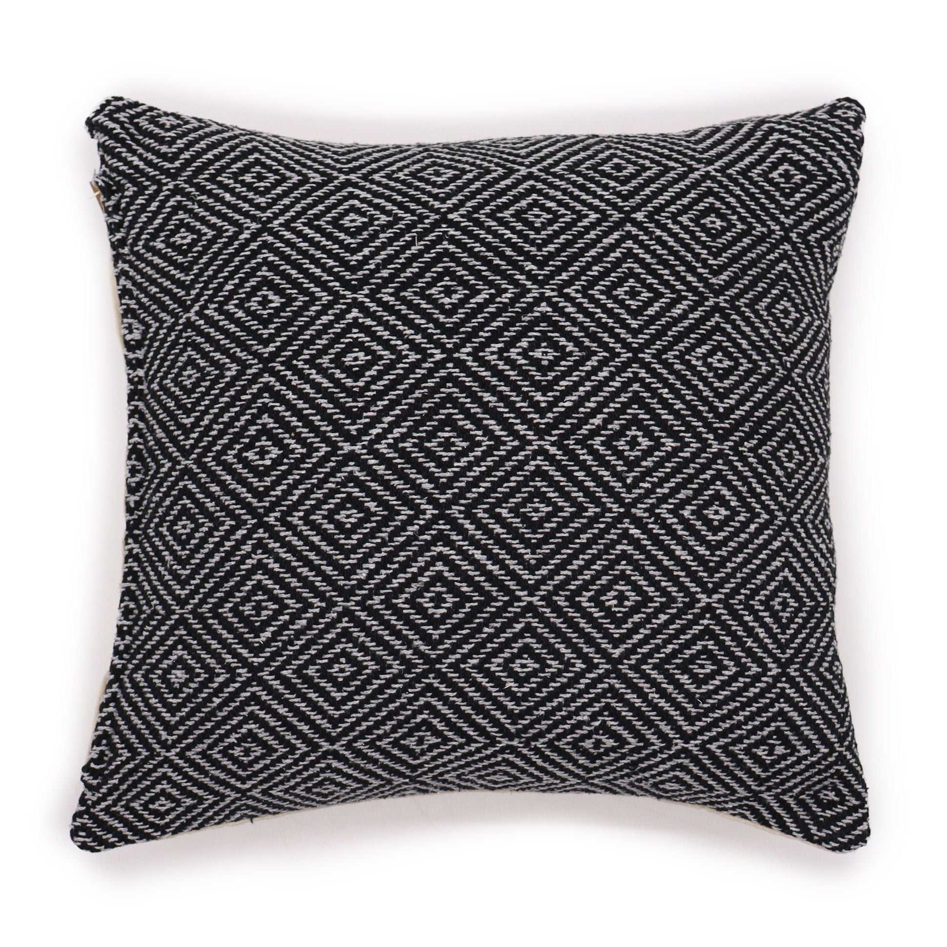Capa de Almofada Clássica Labirinto Preto