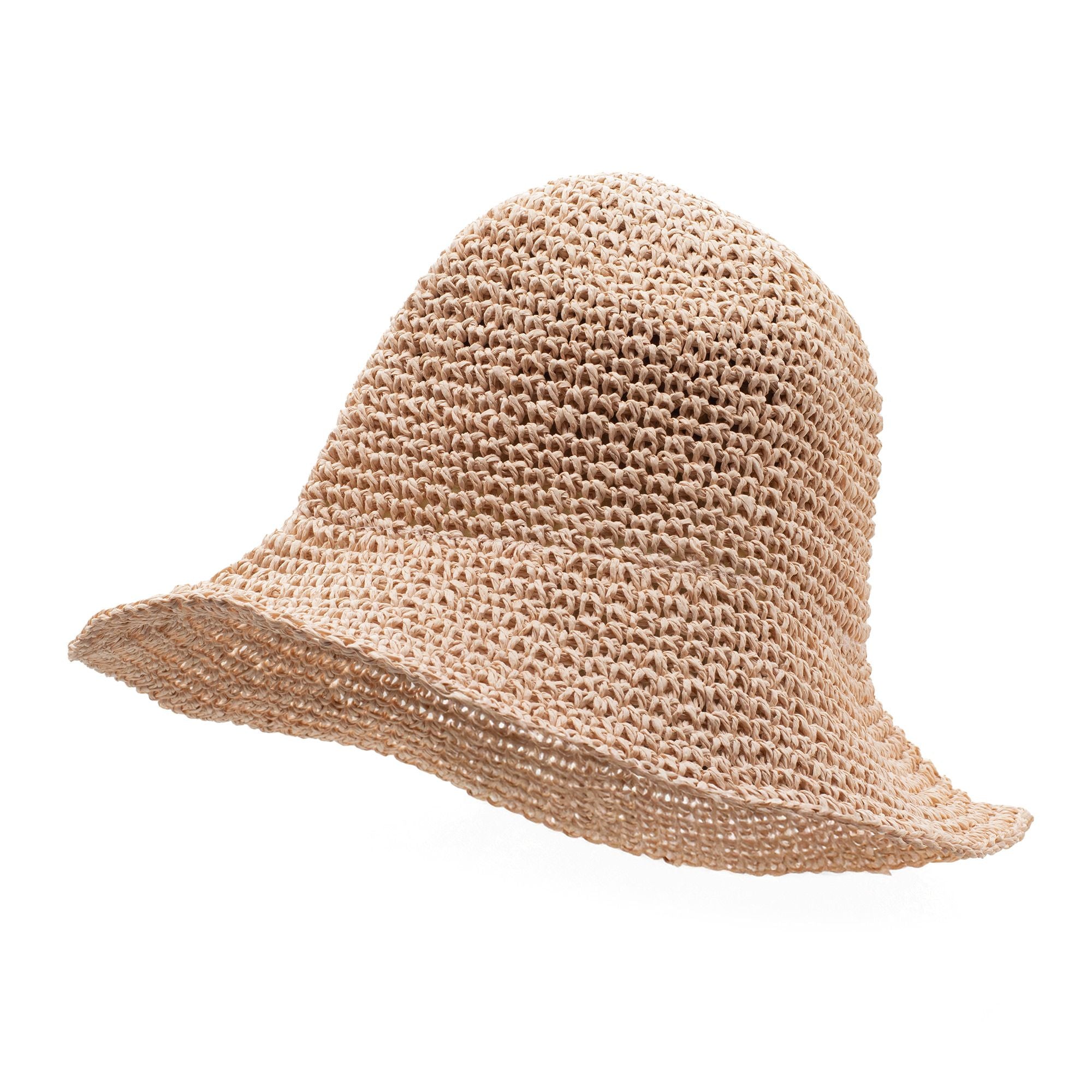 Chapéu Nomad Sari em palha de aba larga - Rosa Blush