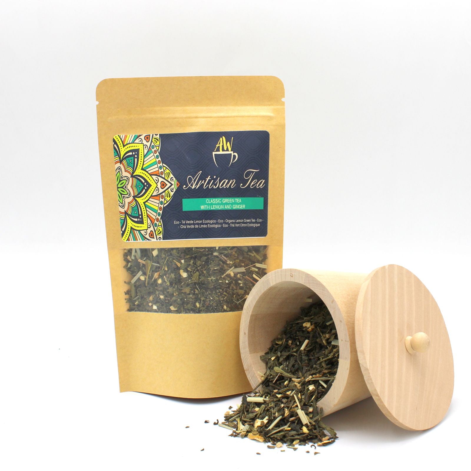 Chá Verde Clássico Biológico com Limão e Gengibre – 50g