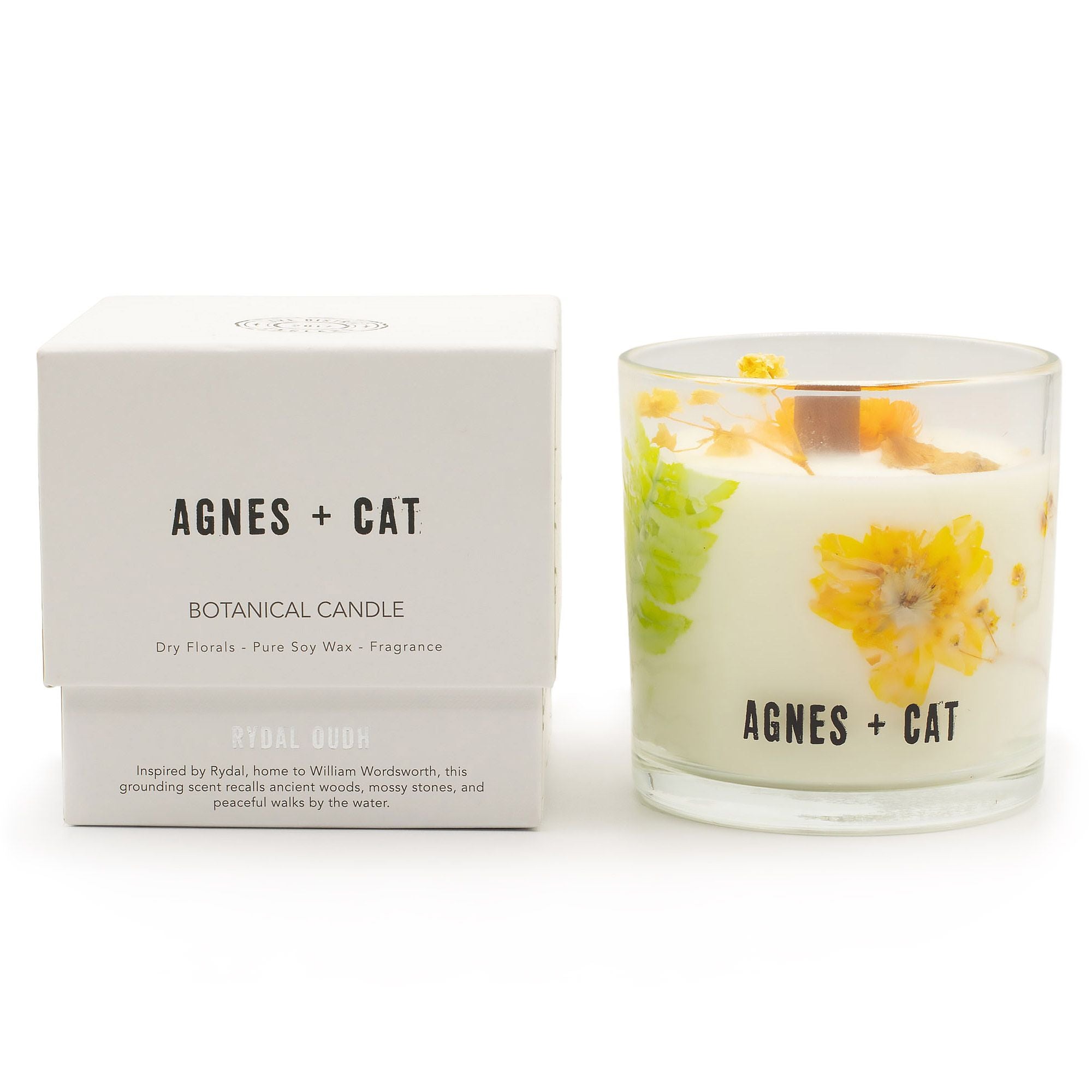 Vela Botânica de Cera de Soja Agnes + Cat Rydal Oudh