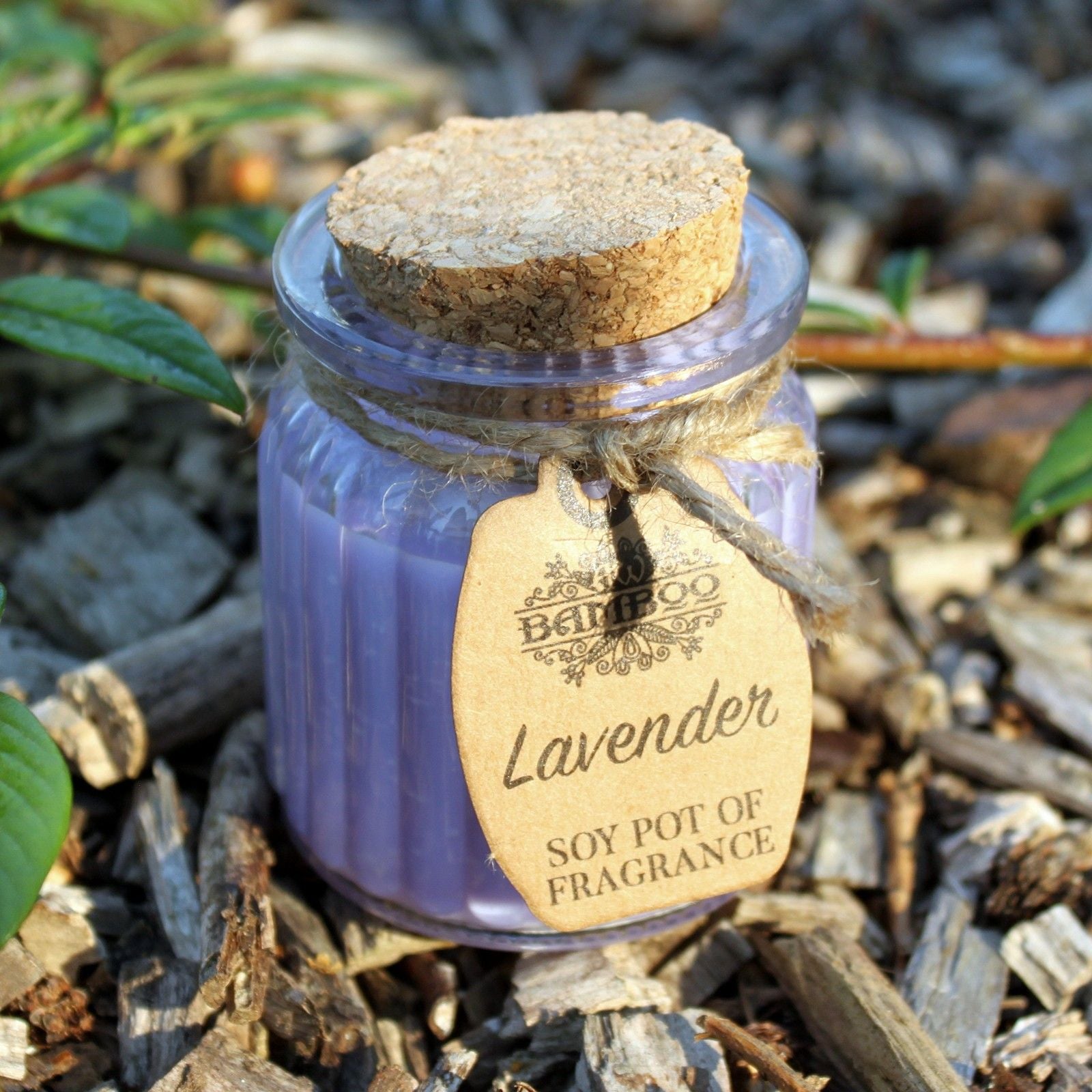 Soy Wax Candle in Lavender Jar