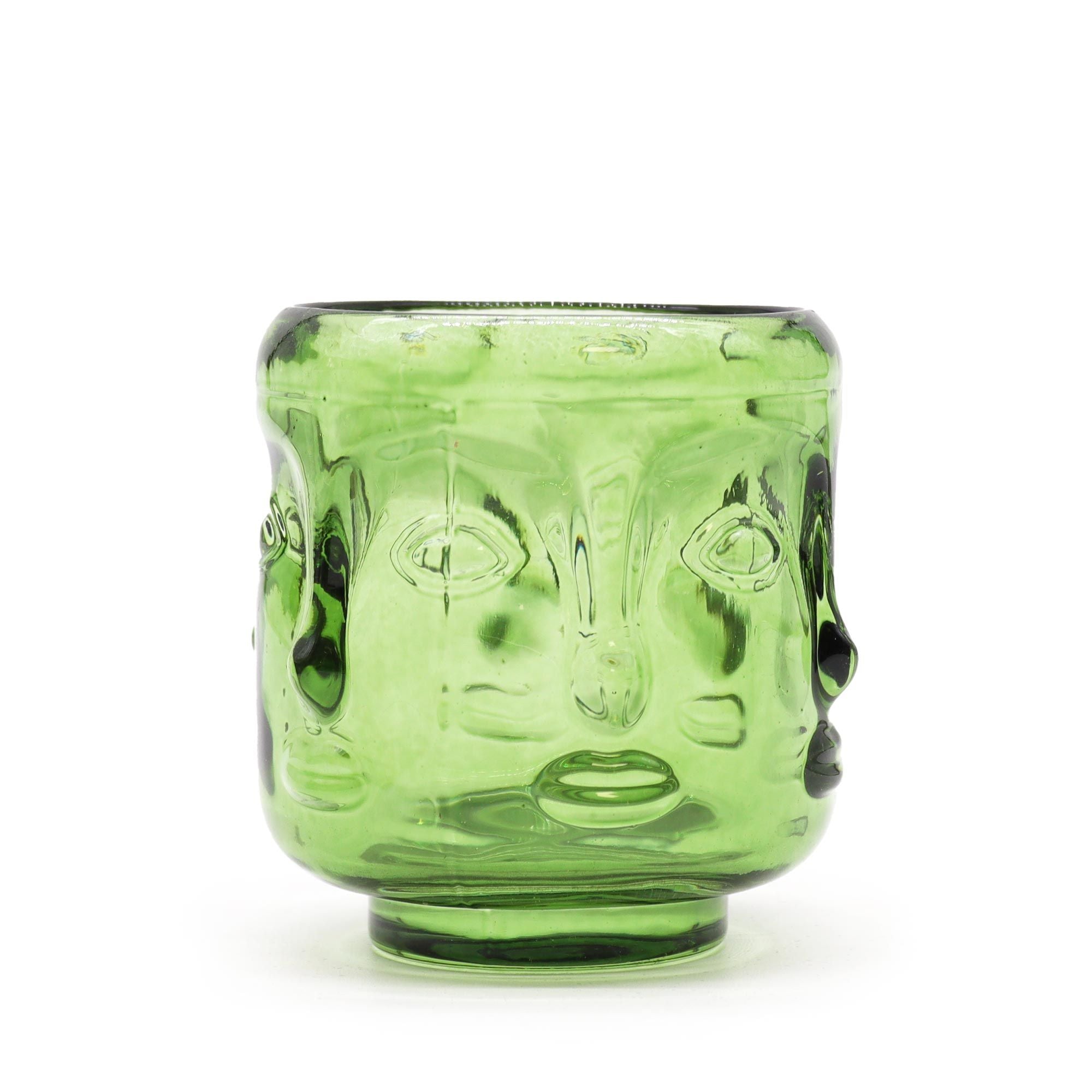 Frasco de Vela Faces de Buda Jade Jardim