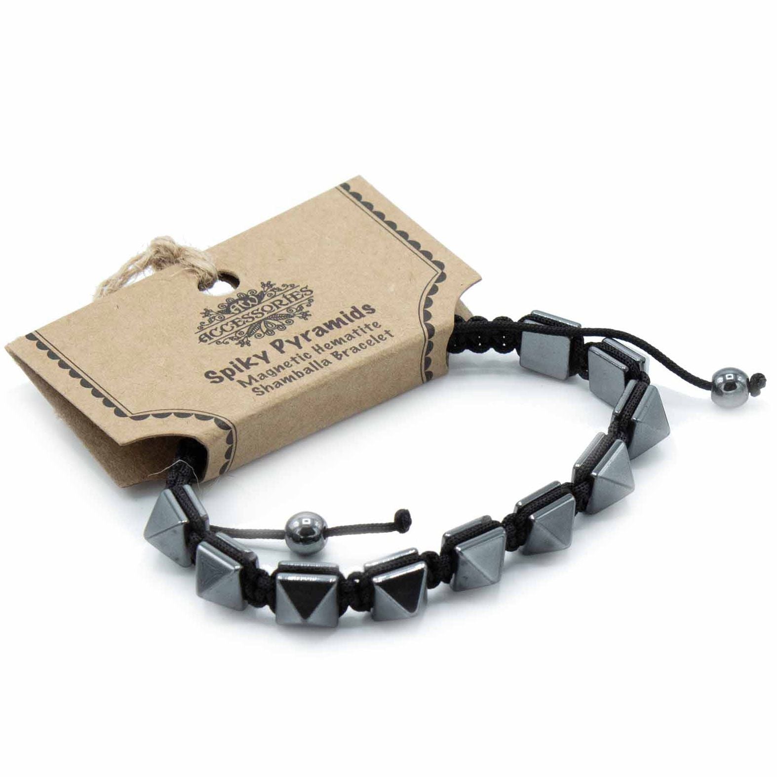 Pulseira Magnética Shamballa em Hematita – Tachas