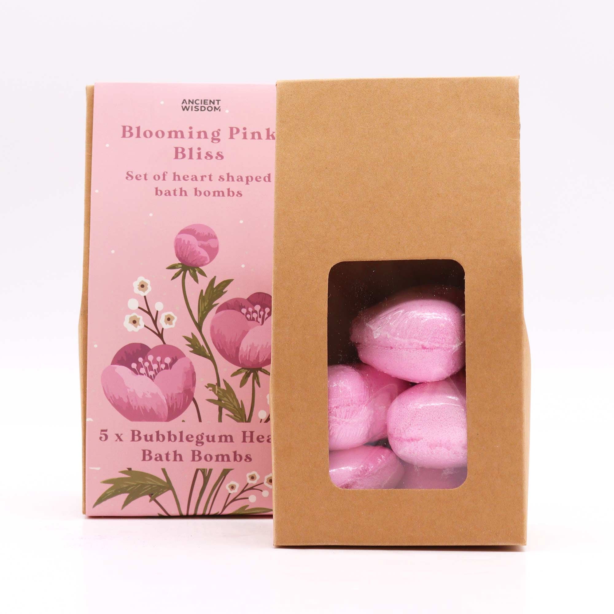 Kit de Bombas de Banho em Coração - Felicidade Rosa Florescente