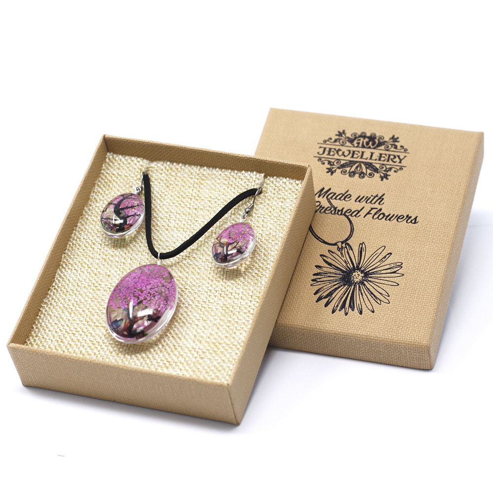 Flores Prensadas - Árvore da Vida - Rosa Brilhante