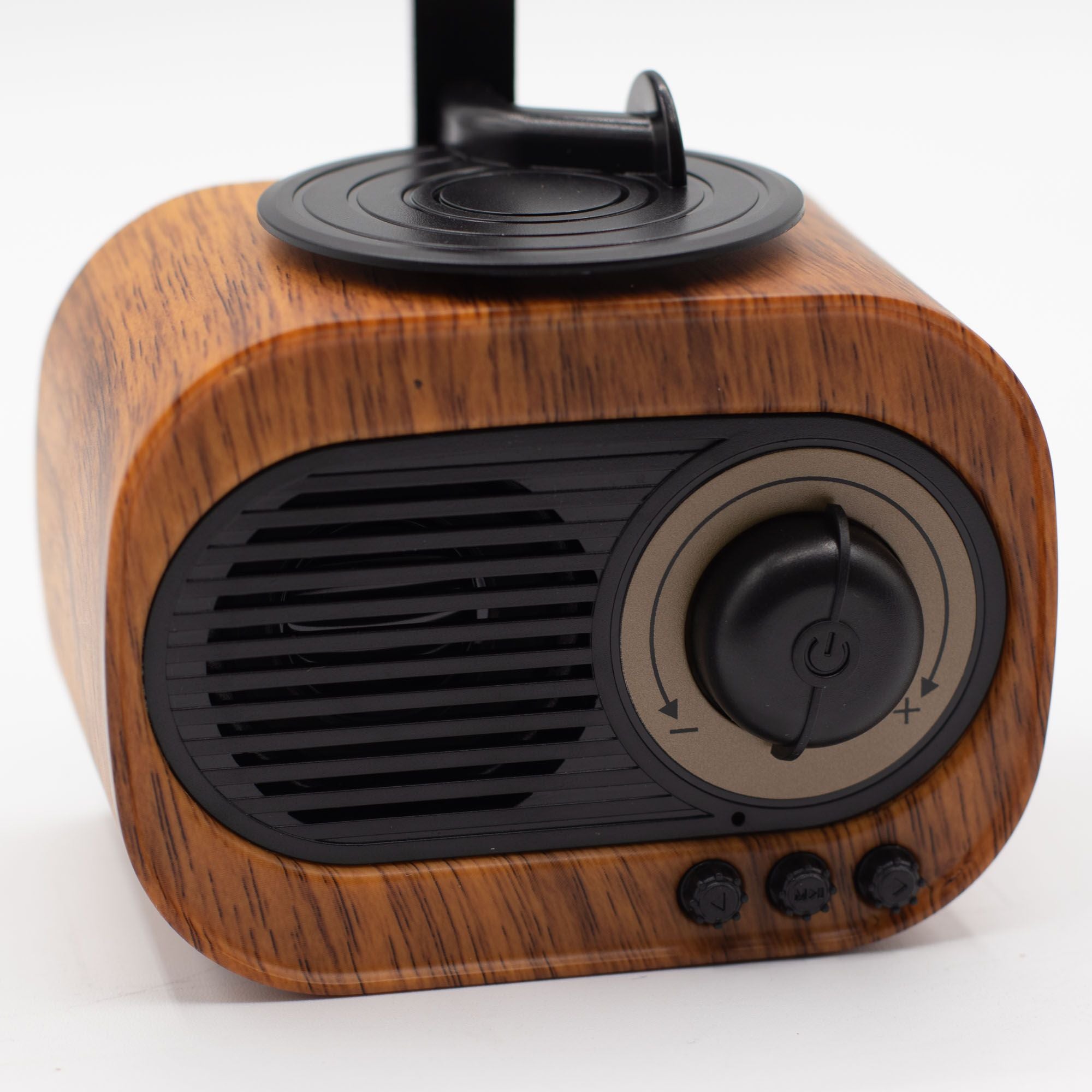 Coluna de Som Mini Gramofone Retro com Bluetooth e Rádio FM