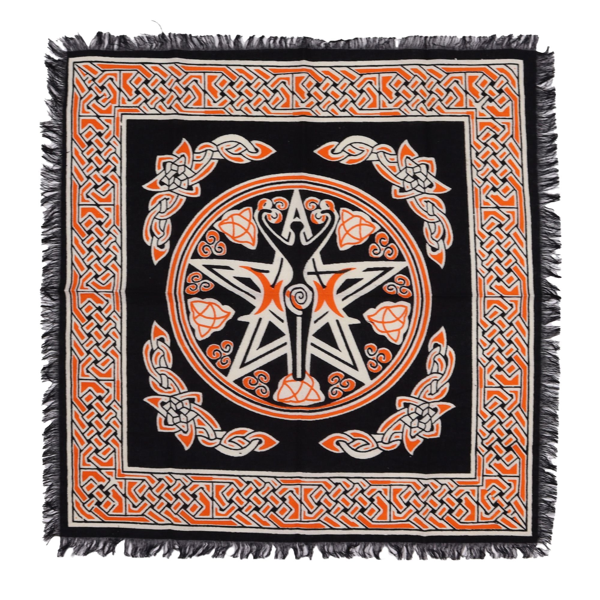 Toalha de Altar Esotérica com Franjas Mãe Terra