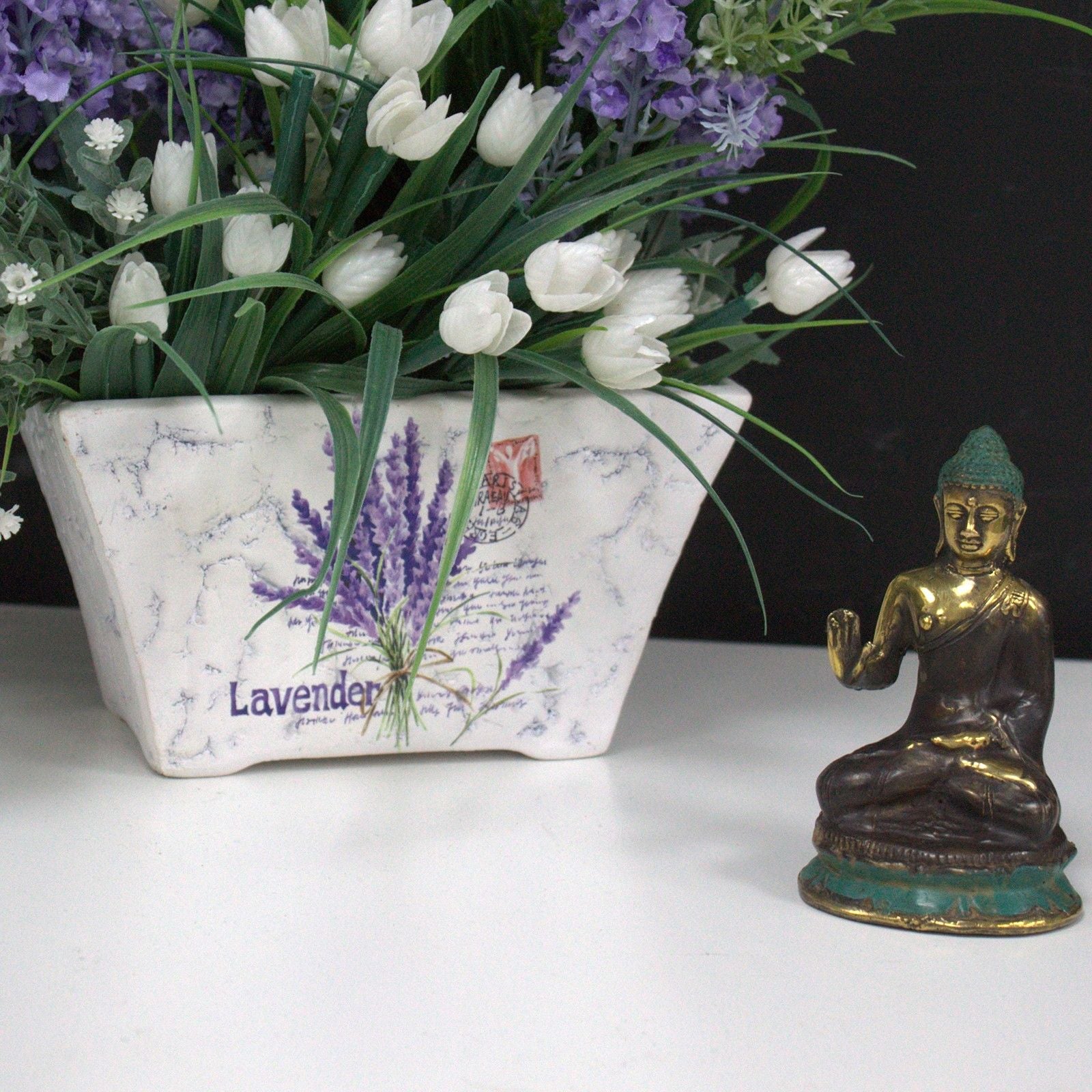 Mini Buda Sentado com a Mão Levantada