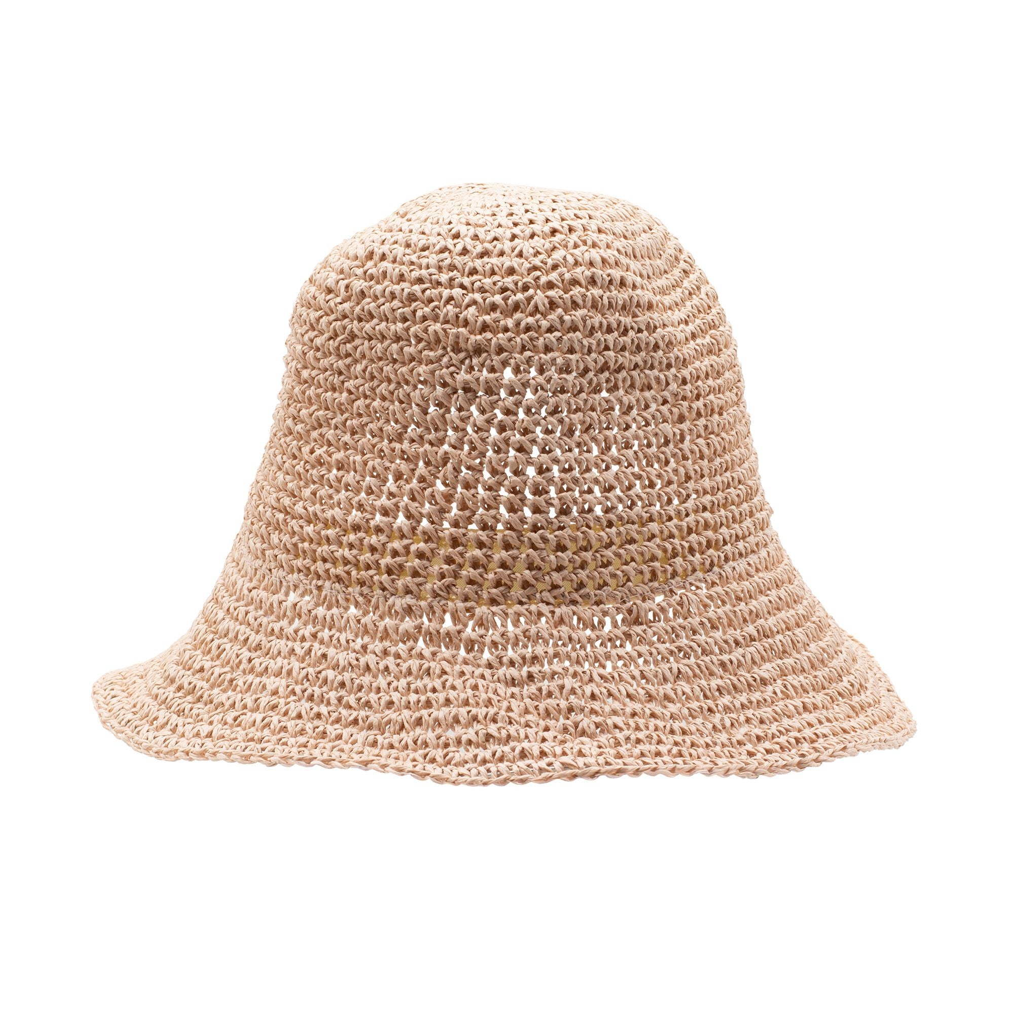 Chapéu Nomad Sari em palha de aba larga - Rosa Blush
