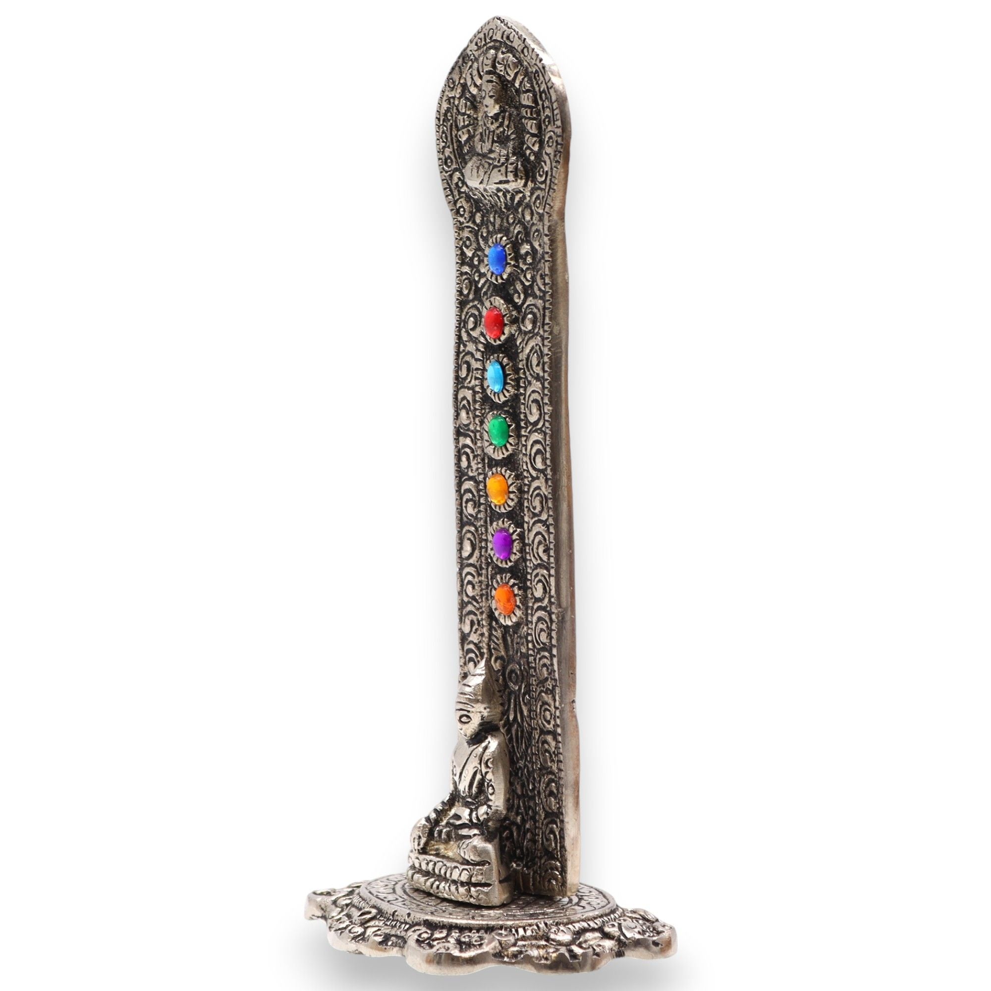 Suporte de Incenso Torre Buda Sete Chakras