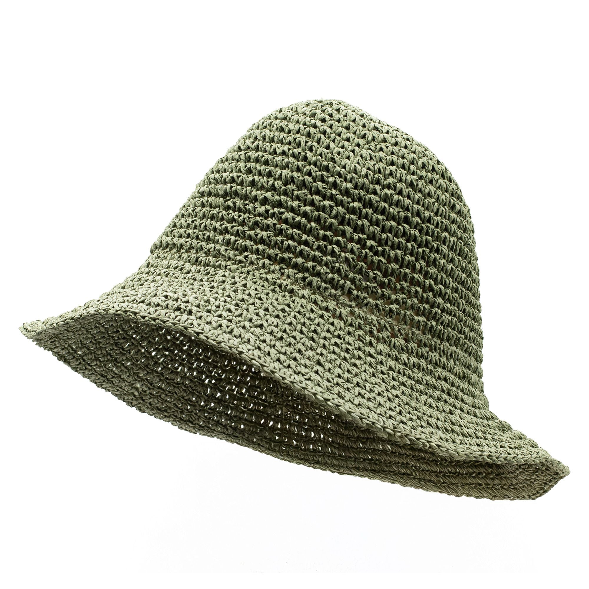 Chapéu de sol Nomad Sari em palha floppy - Verde Musgo