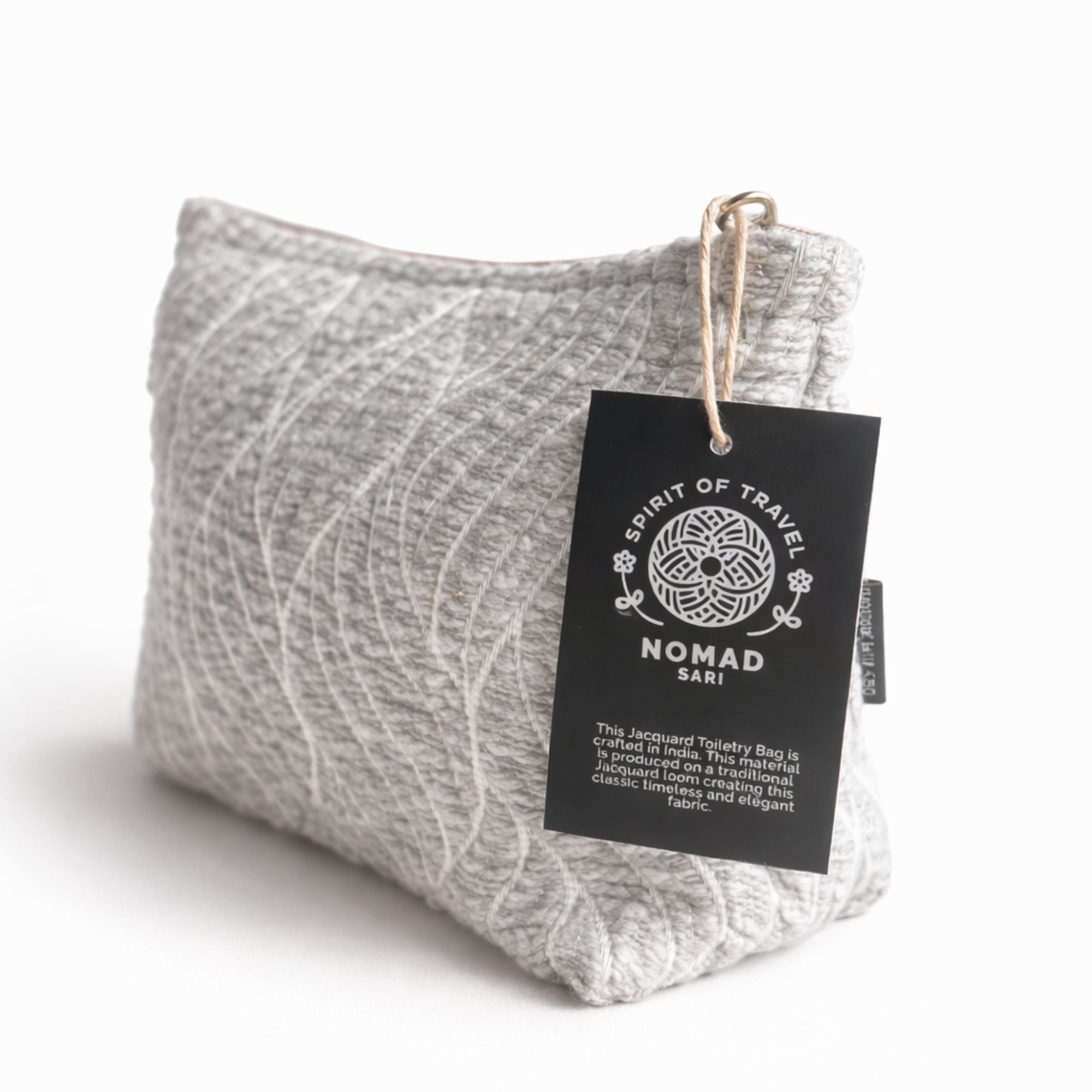 Necessaire em Tecido Jacquard Indiano - Padrão Tecido Noturno