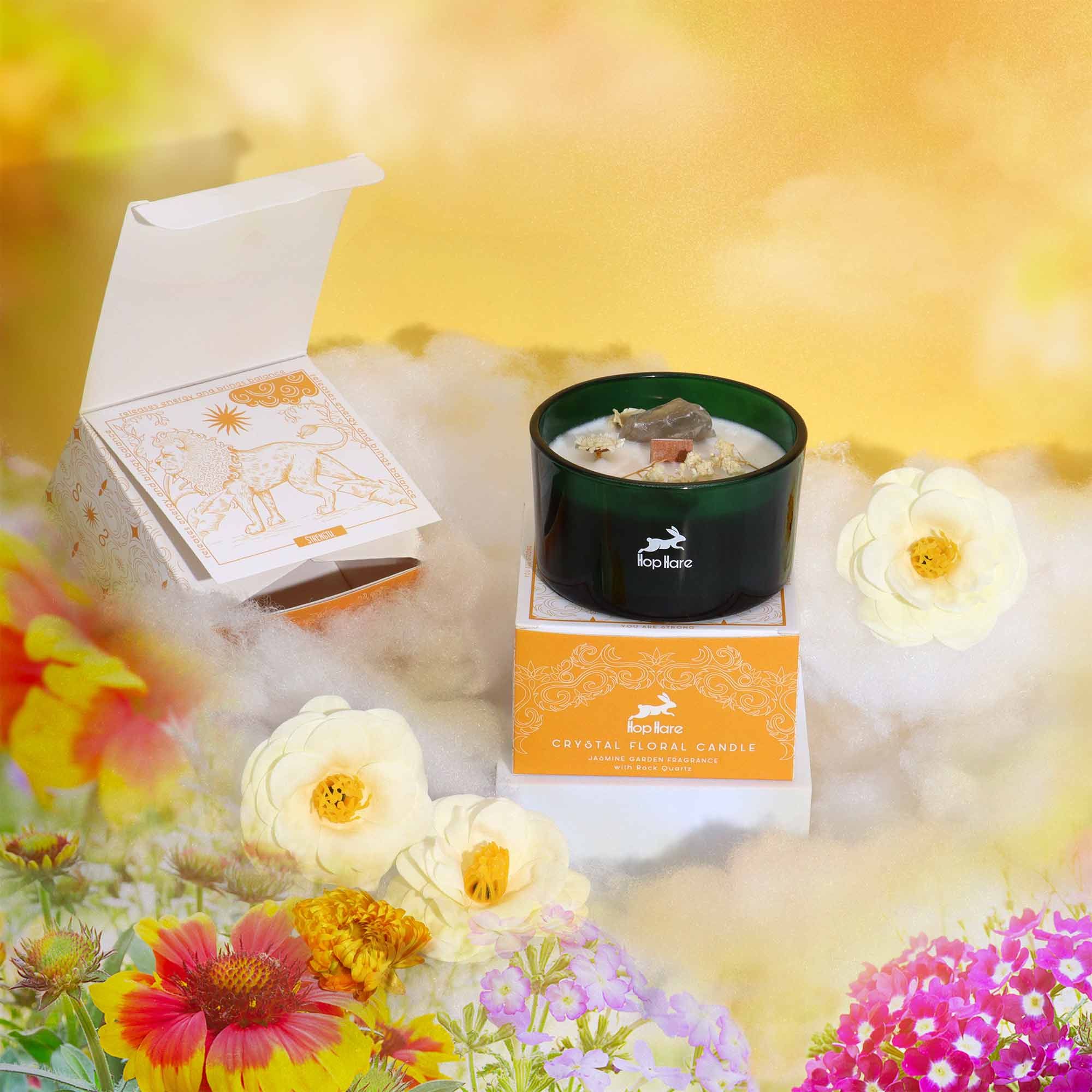 Vela Floral Mágica com Cristal Hop Hare Leão