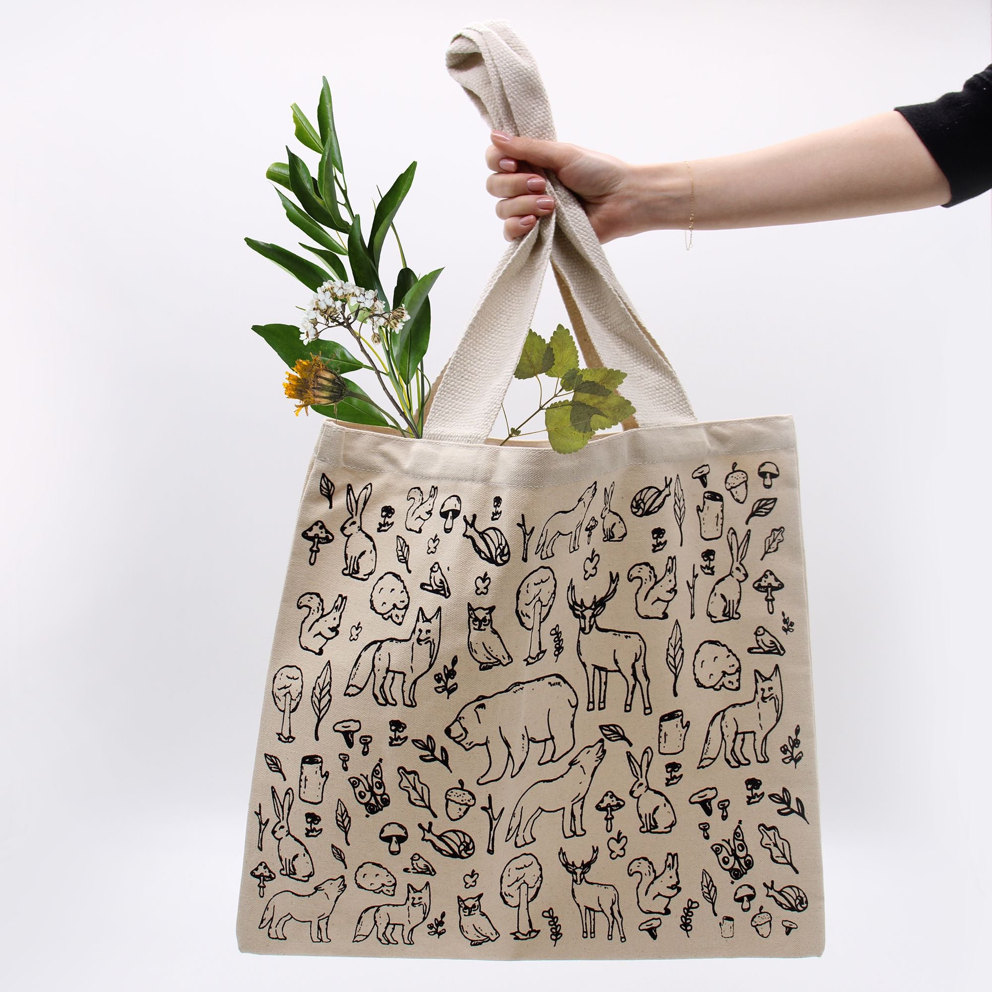 Bolsa de Algodão Grande - Vida Selvagem