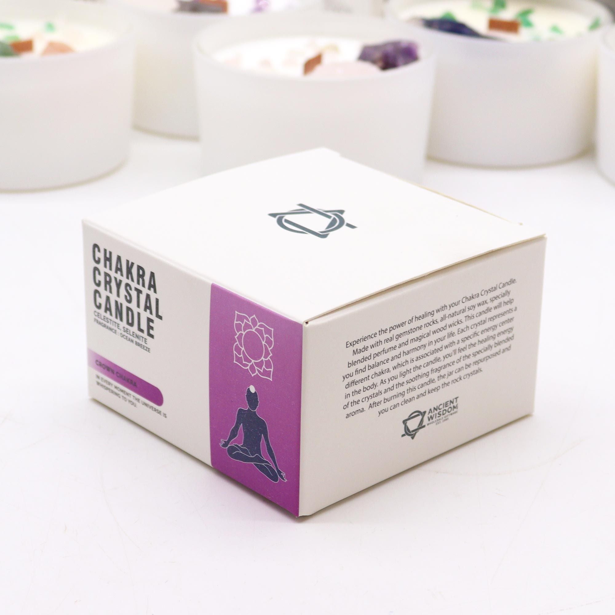 Vela de Cristal Chakra Coroa