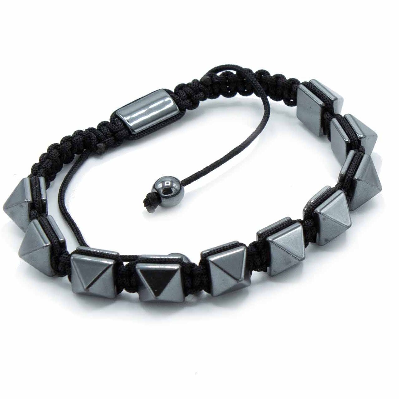 Pulseira Magnética Shamballa em Hematita – Tachas