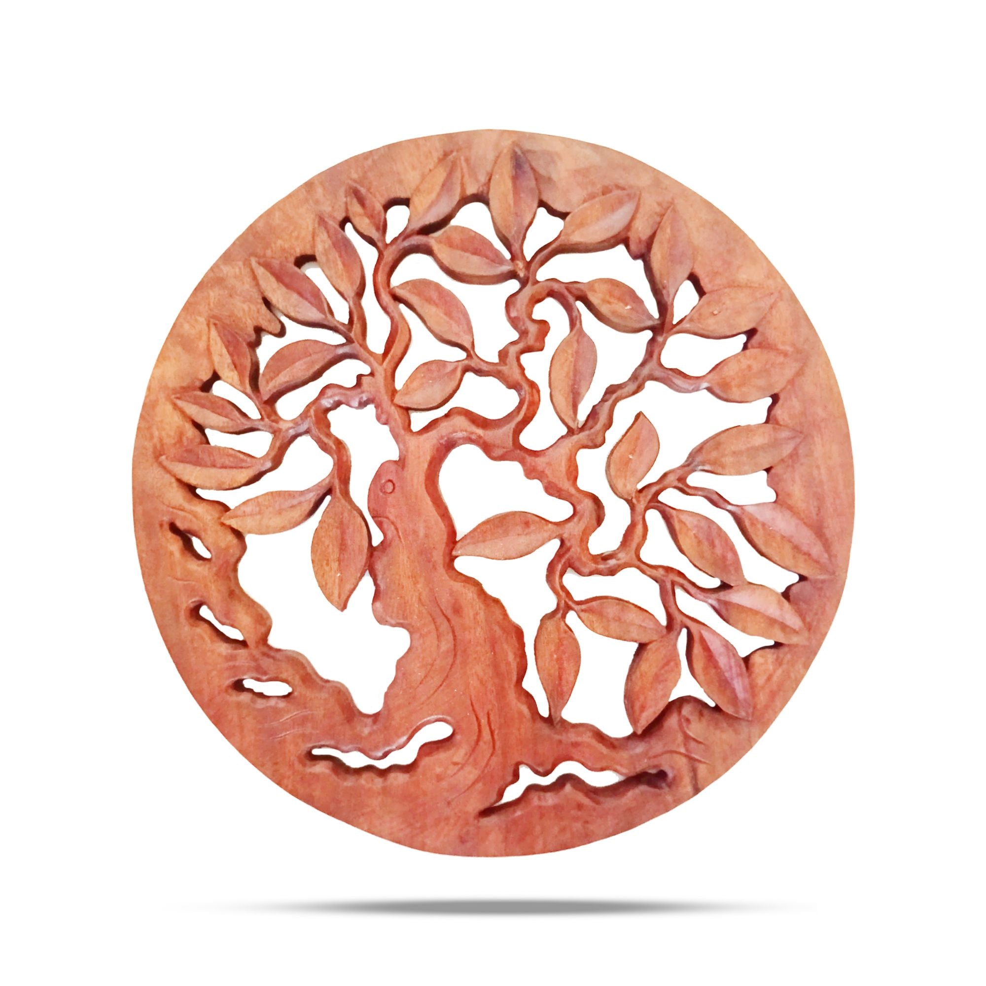 Panel decorativo redondo de madera Árbol de la Vida