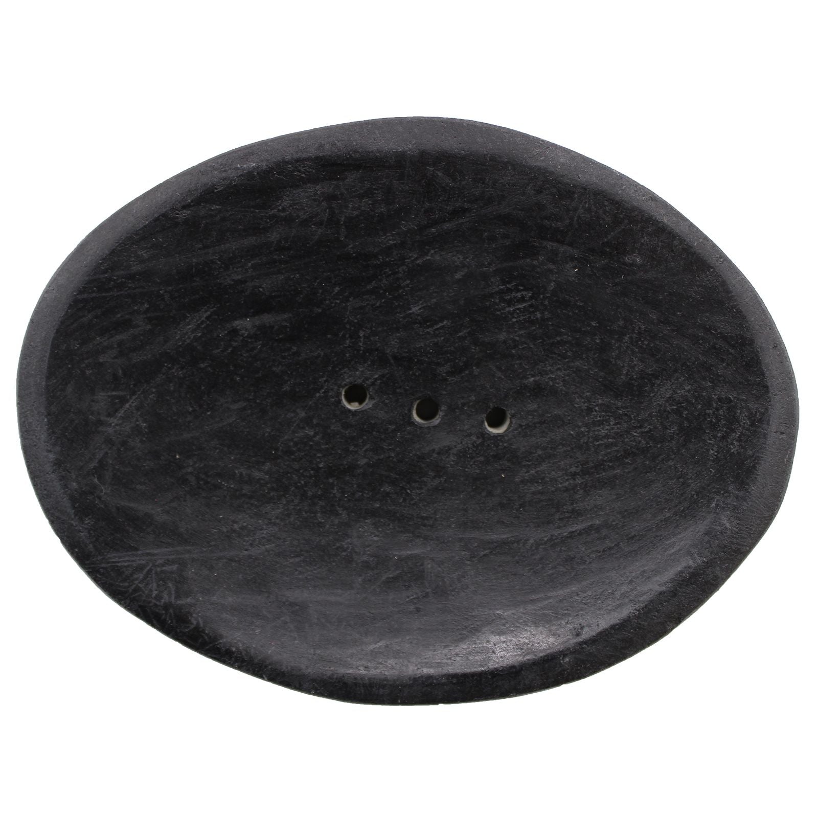 Saboneteira Oval em Mármore Preto