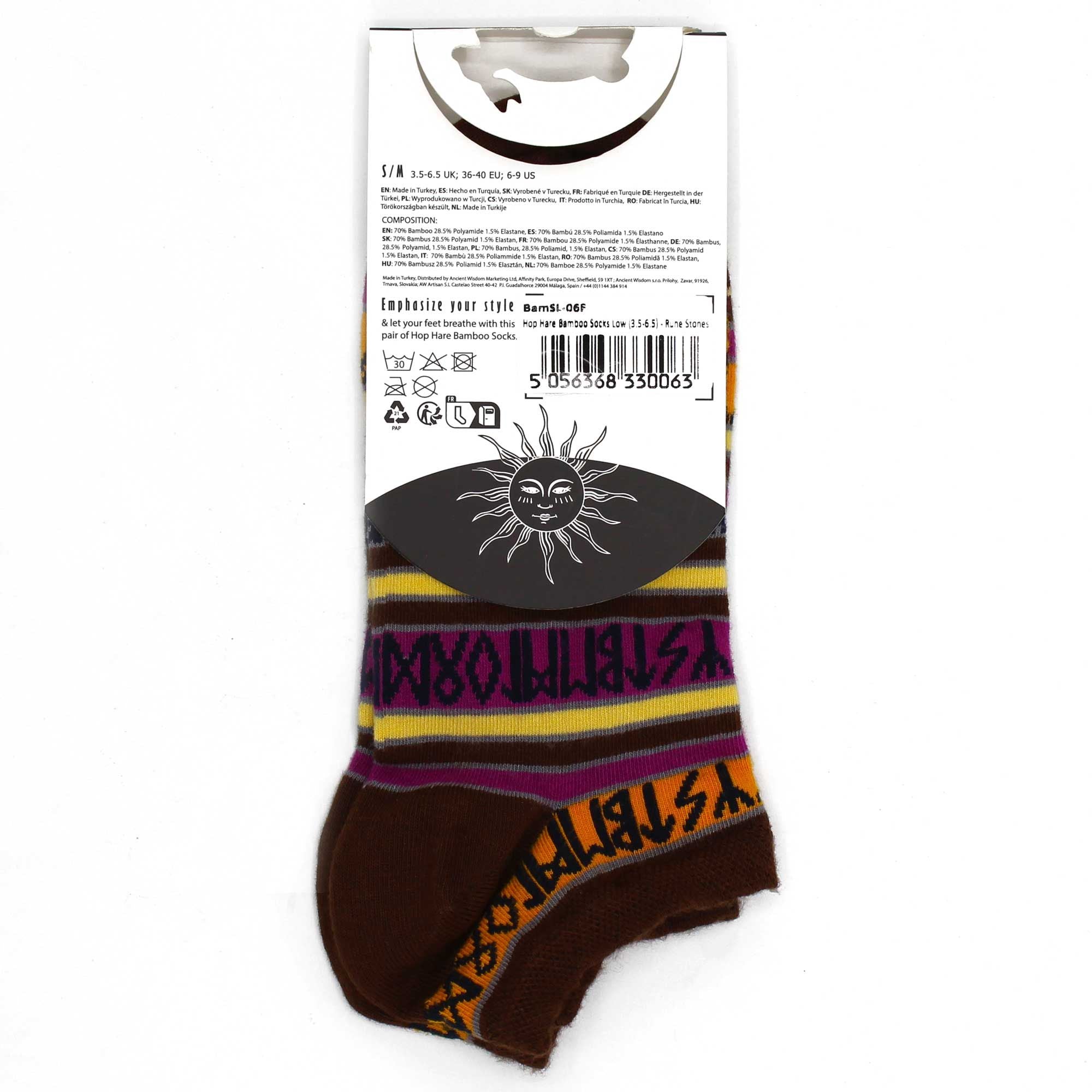 Soquetes de bambu Hop Hare S/M 36-40 - Pedras Rúnicas