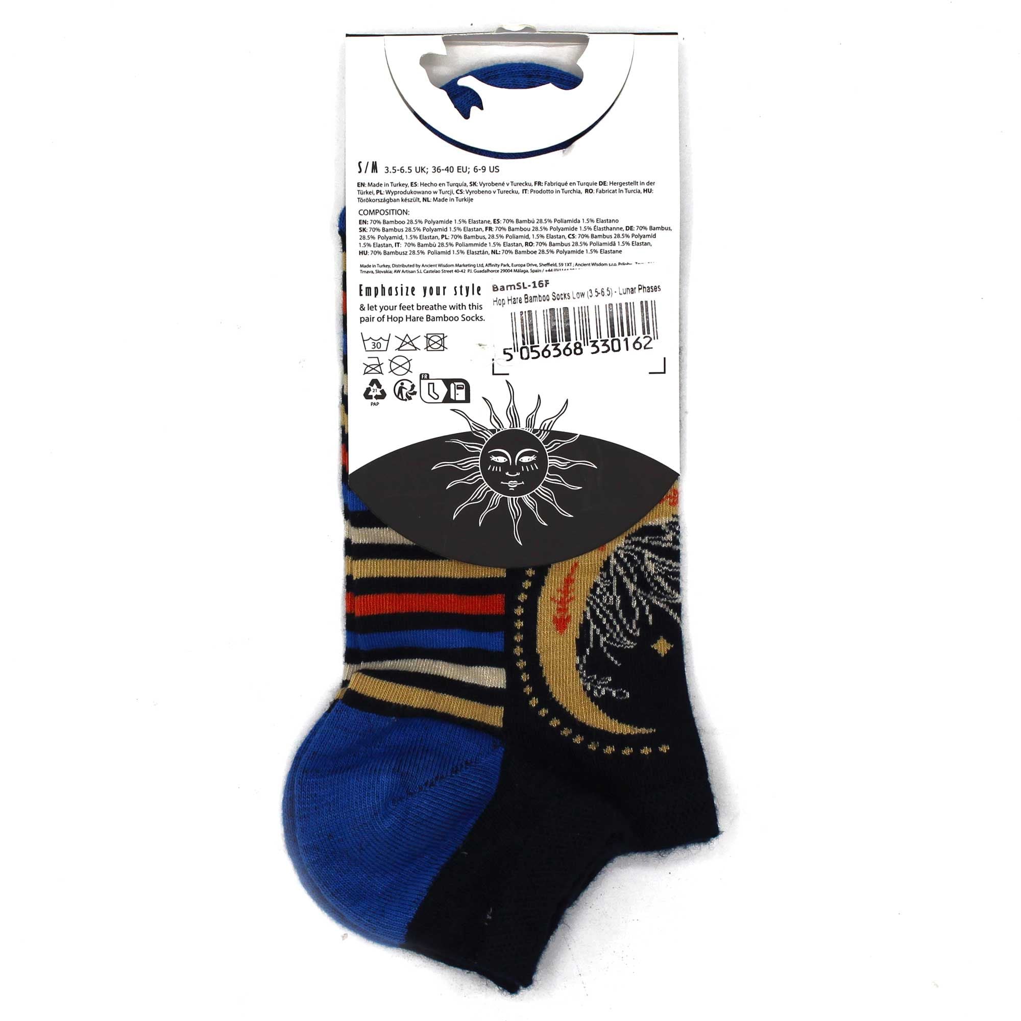 Soquetes de bambu Hop Hare S/M 36-40 - Fases da Lua