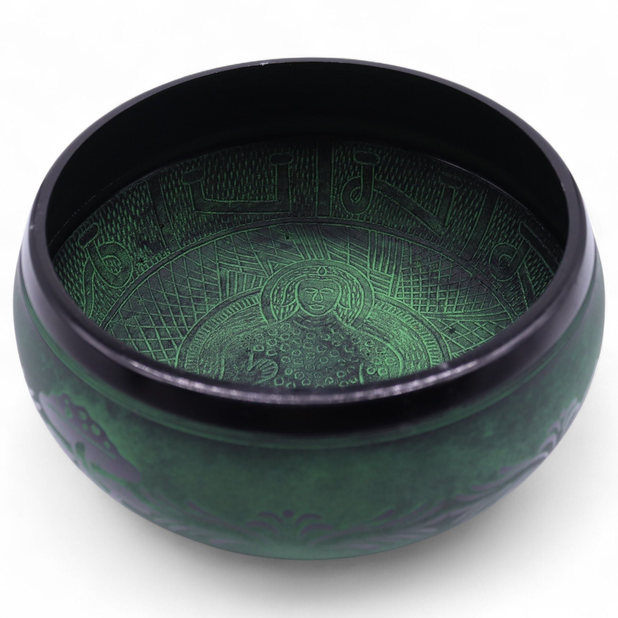 Cuenco Tibetano con Forma de Seta – Verde Musgo