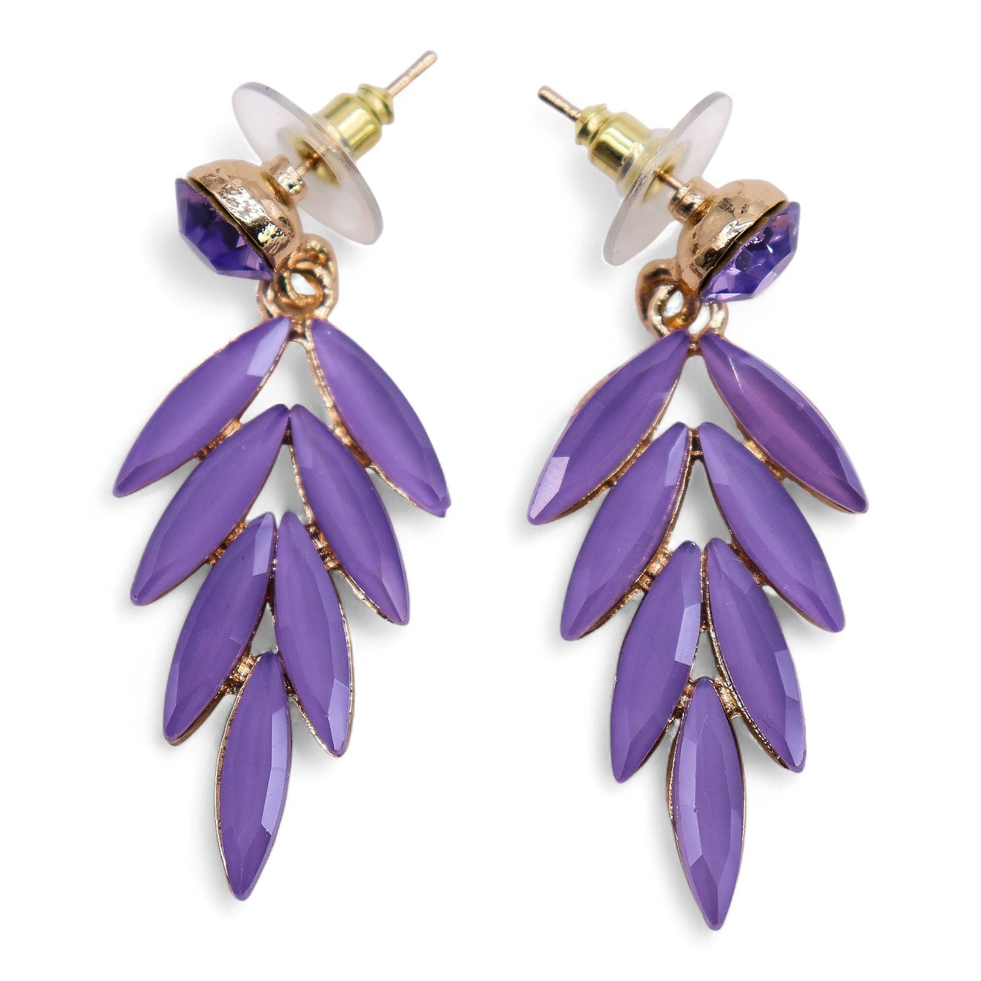 Brincos de Cristal Vintage - Fadas - Lavanda
