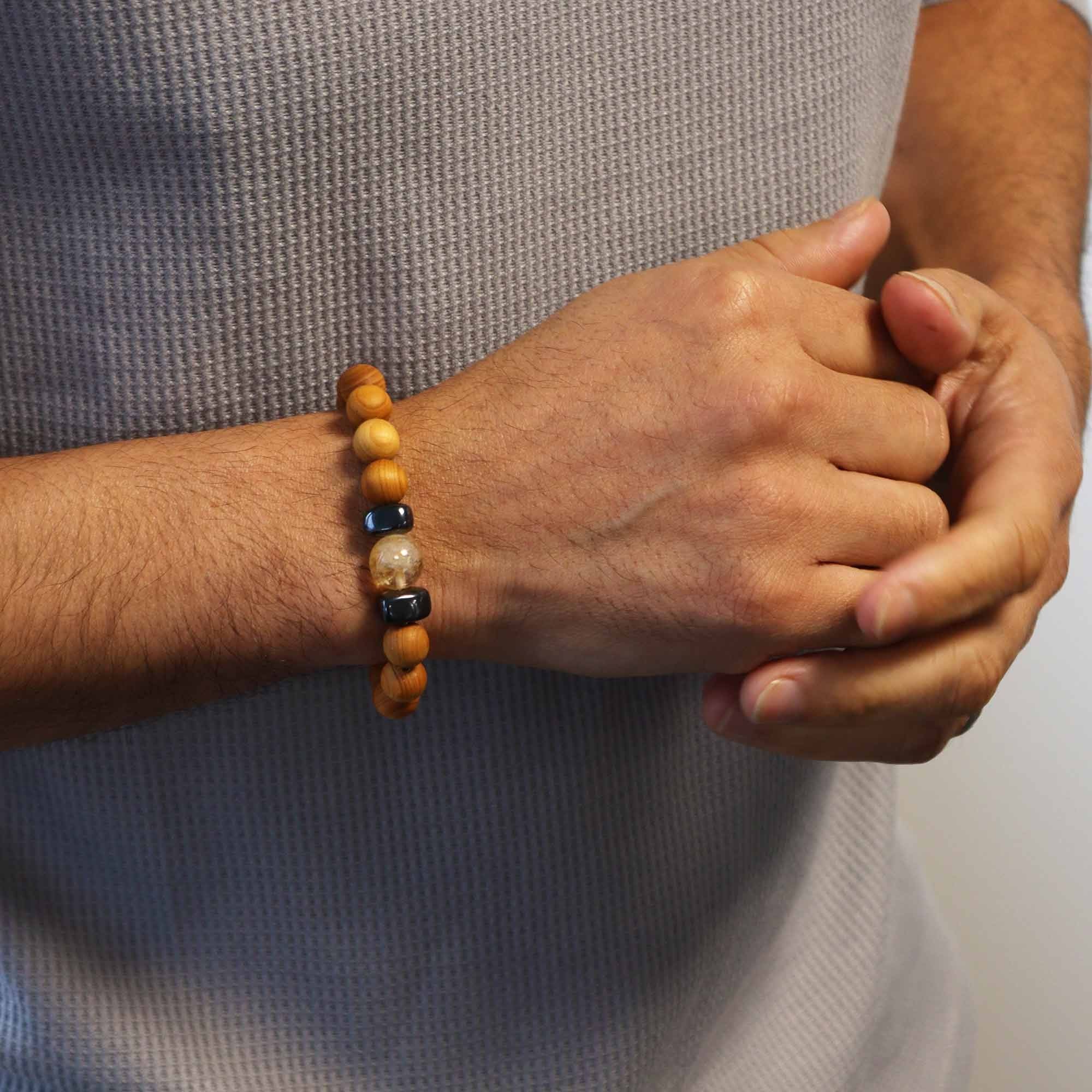 Pulsera de Cedro – Chakra Plexo Solar – Citrino