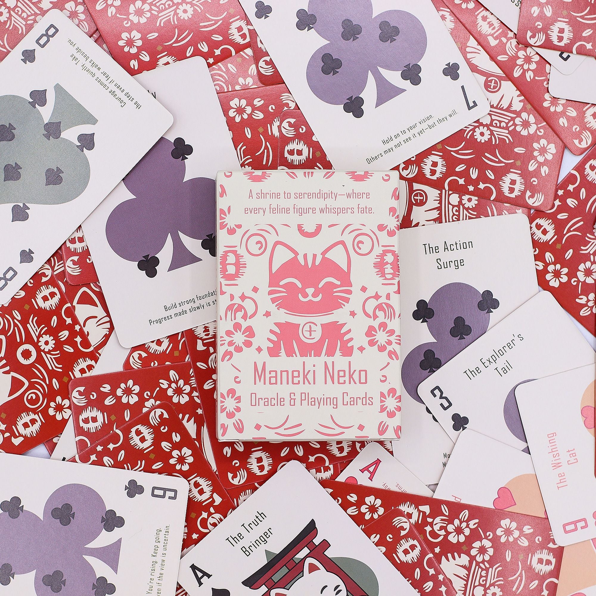Cartas de Juego y Oráculo Gatos de la Fortuna Maneki Neko