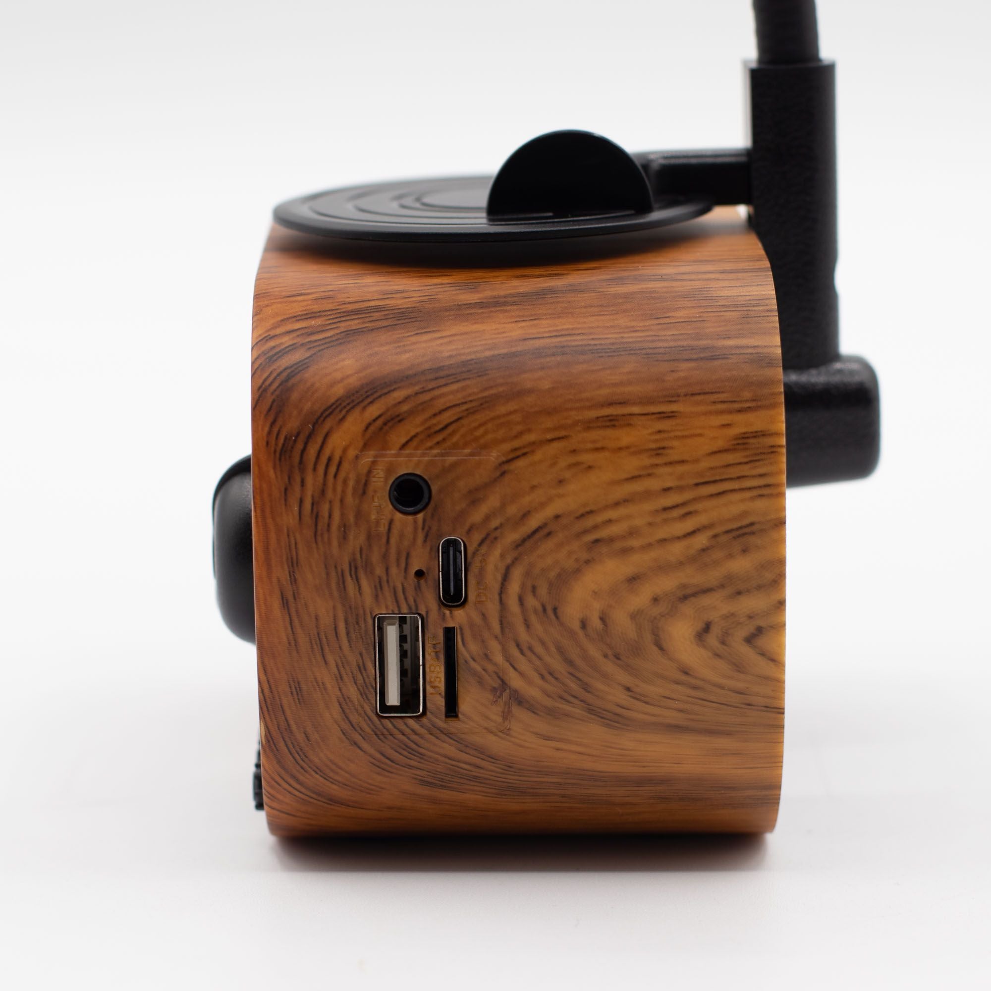Coluna de Som Mini Gramofone Retro com Bluetooth e Rádio FM