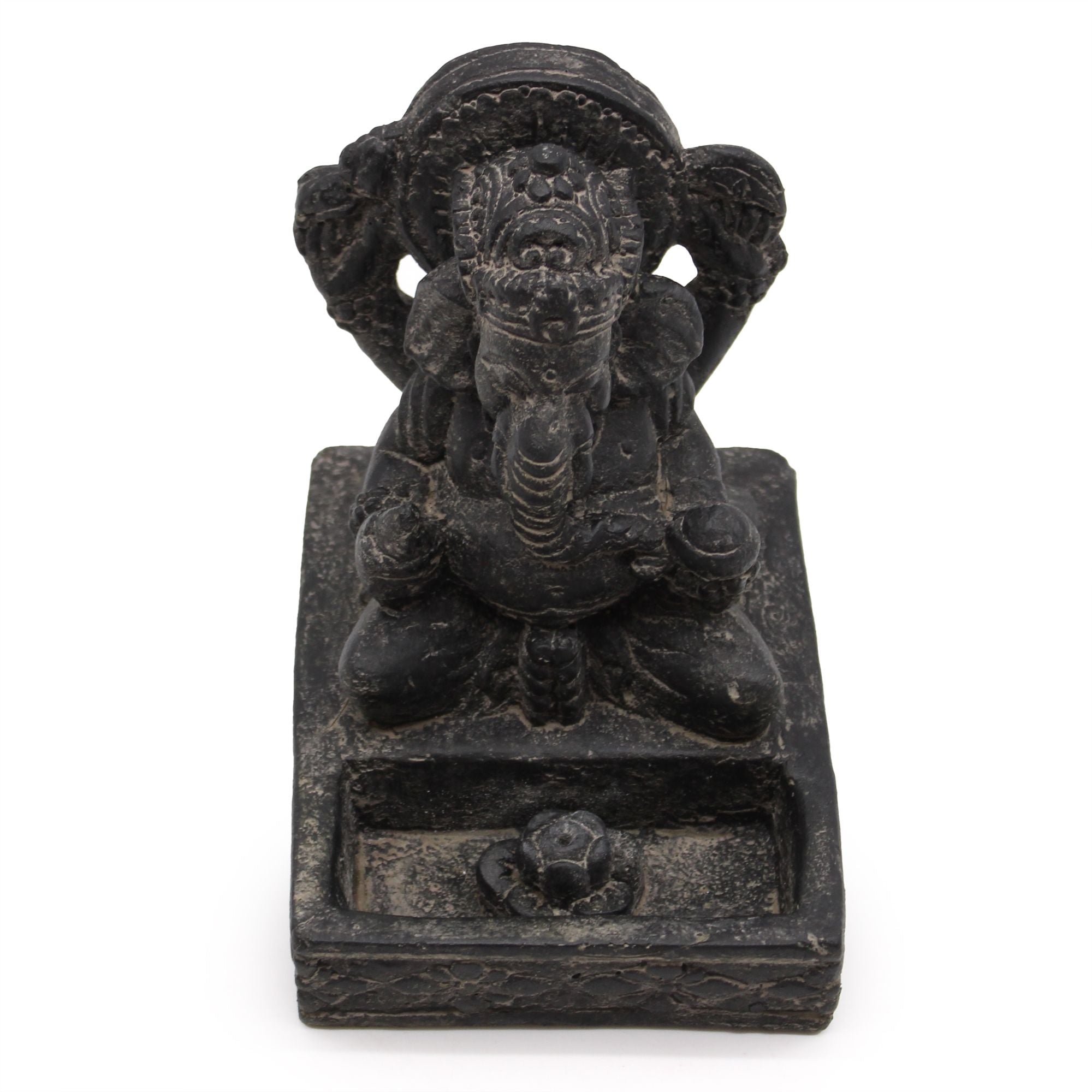 Soporte de Incienso Ganesh Feng Shui Negro Antiguo