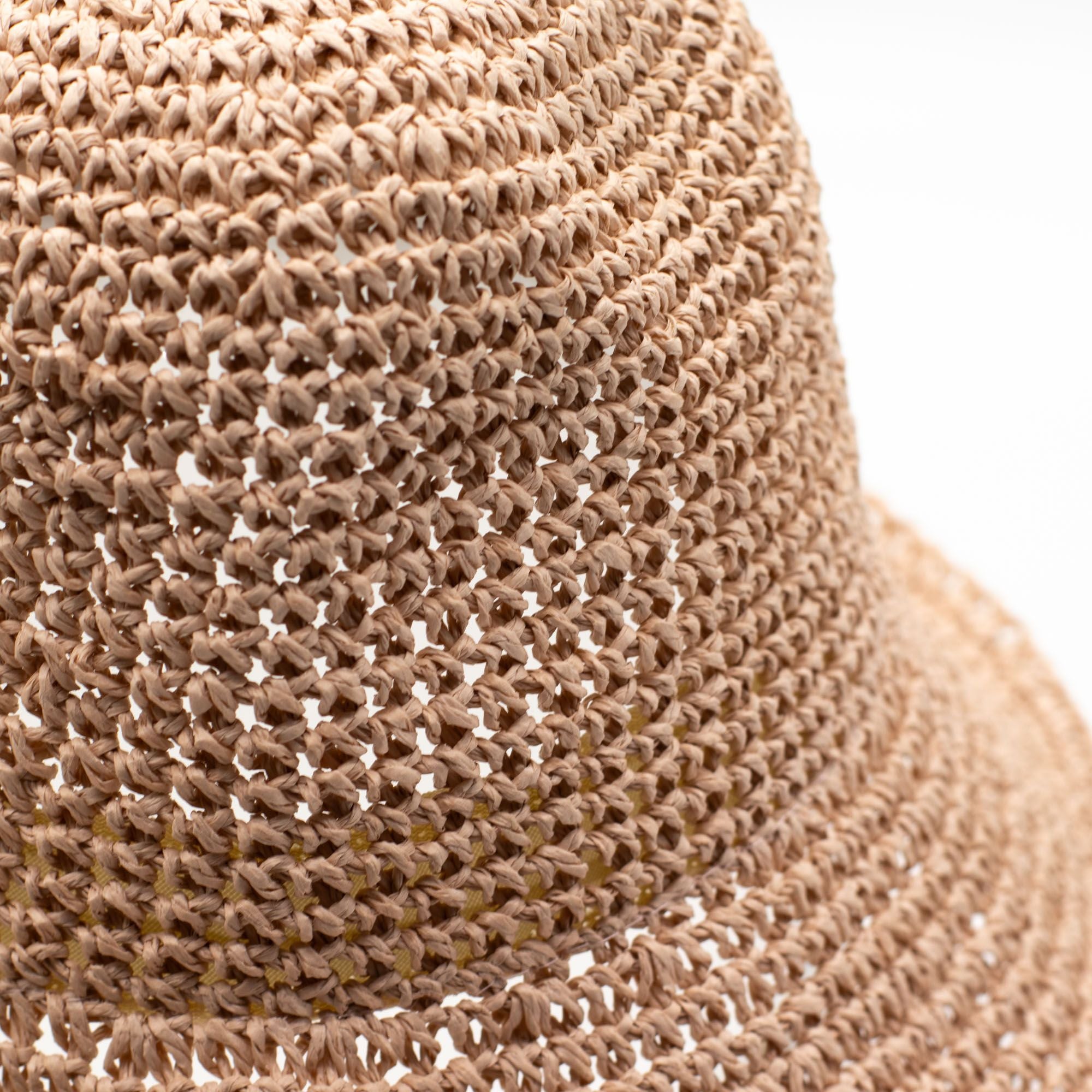 Chapéu Nomad Sari em palha de aba larga - Rosa Blush
