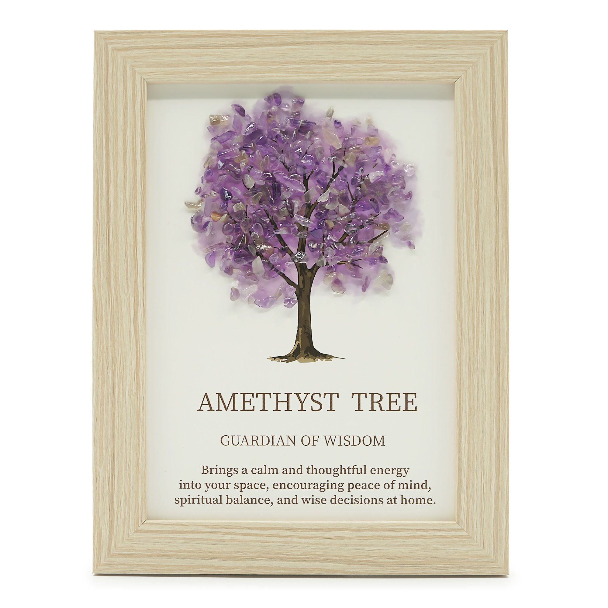 Cuadro con Piedras Naturales Árbol de la Vida Amatista