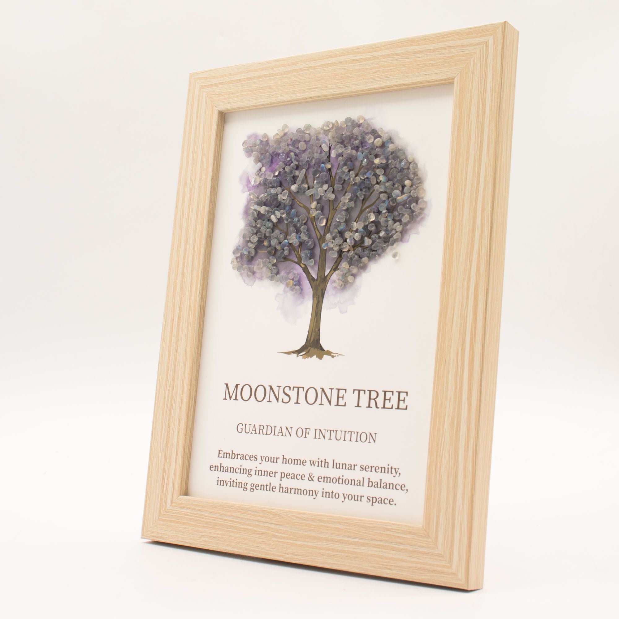 Picture with Natural Stones Tree of Life Moonstone