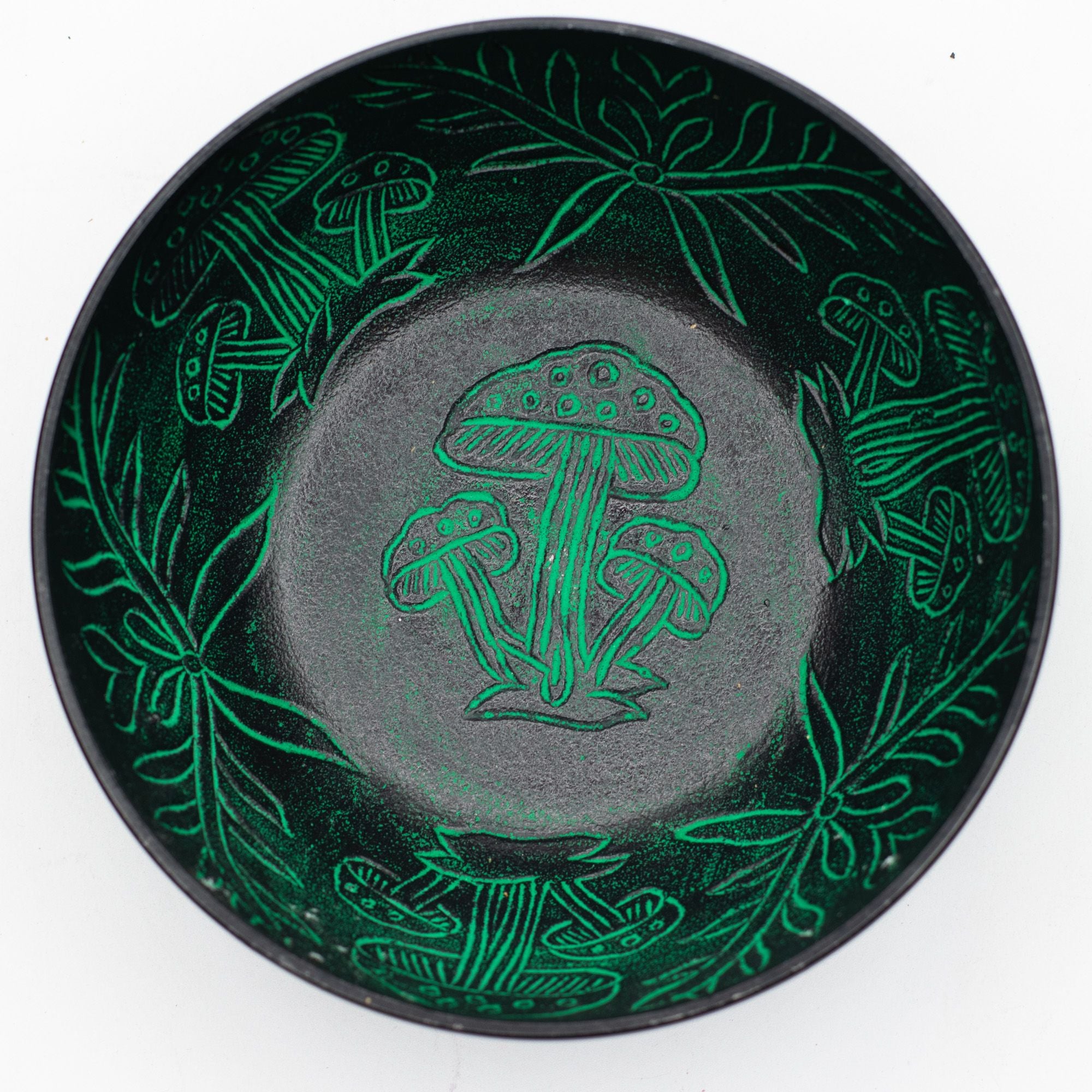 Cuenco Tibetano de Aluminio – Champiñón Mágico – Verde
