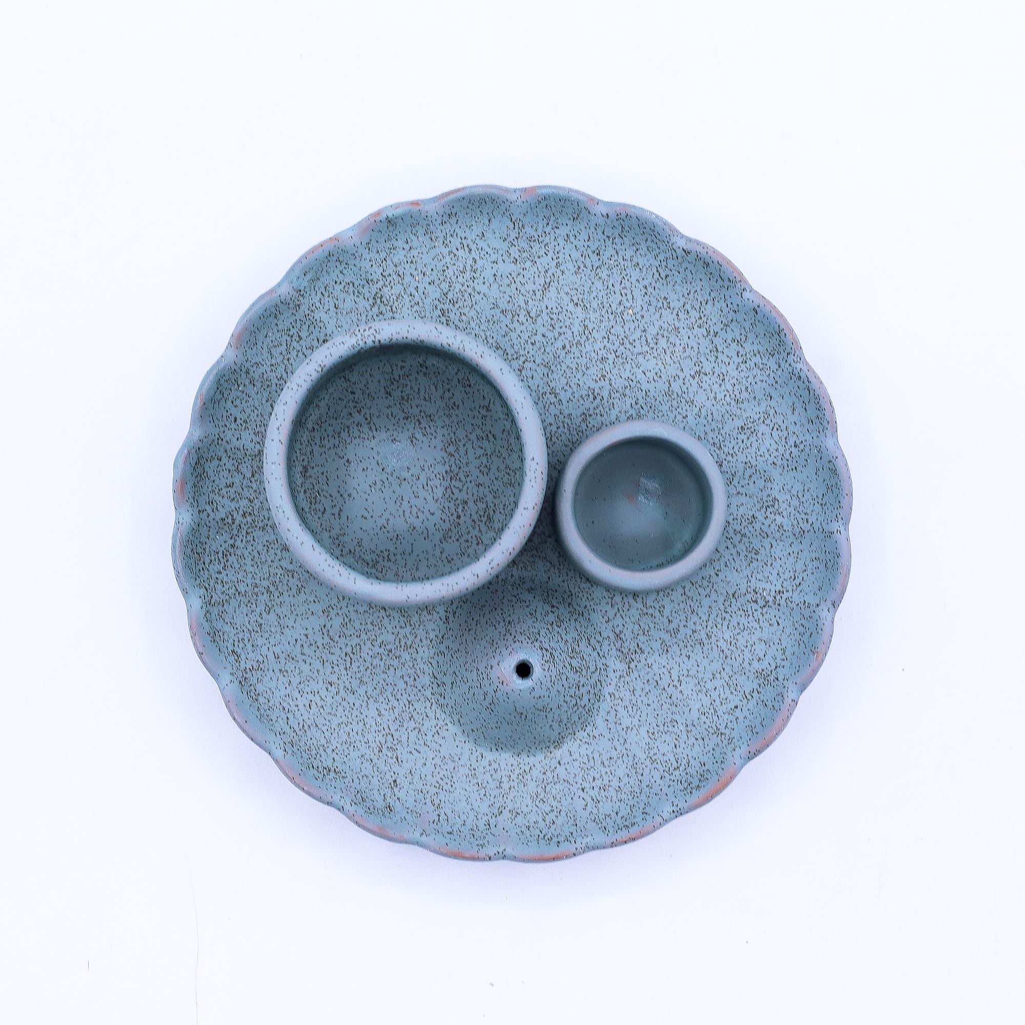 Blue Lotus Ceramic Holder for Palo Santo and Incense