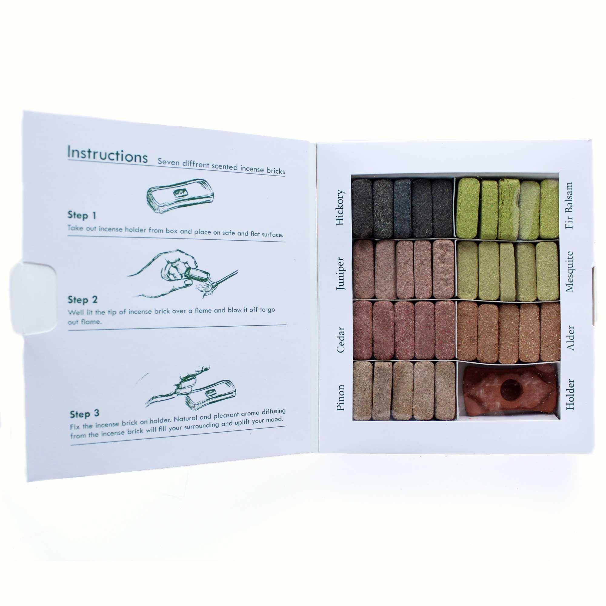 Conjunto de 70 Blocos de Smudge e Queimador Himalaya