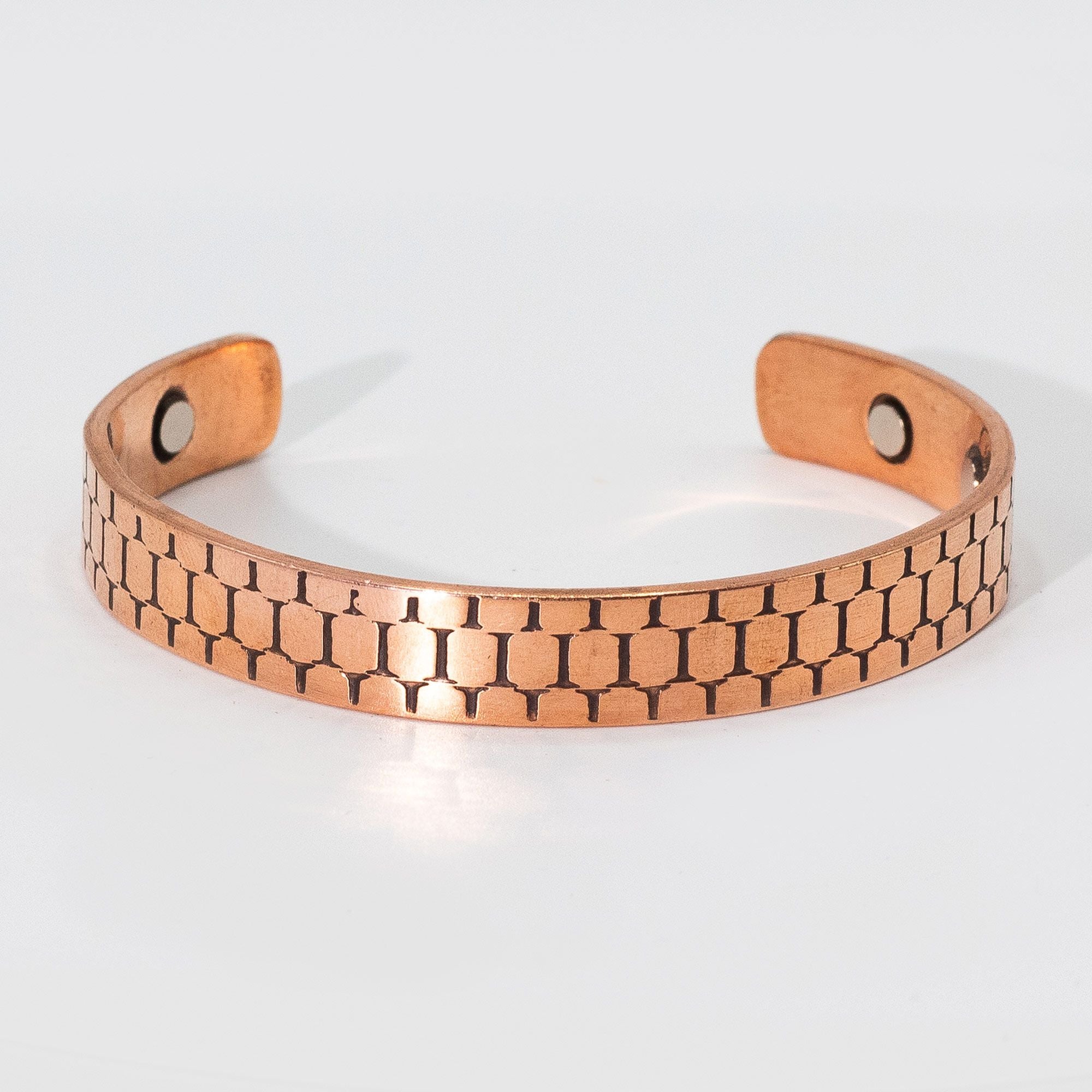 Pulseras masculinas de cobre macizo con imanes (surtido)