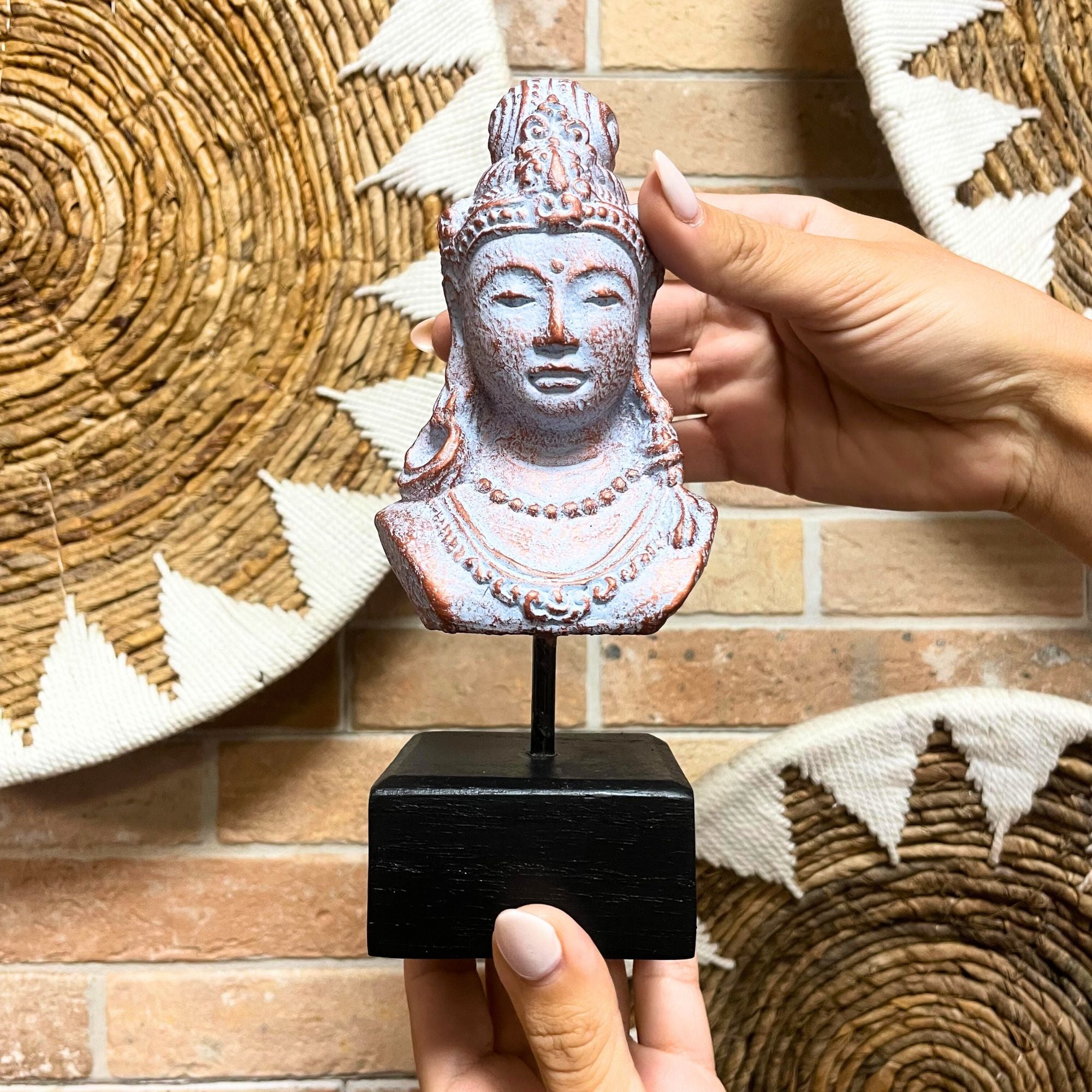 Princesa de la Suerte de Java con Base – Cobre Azul