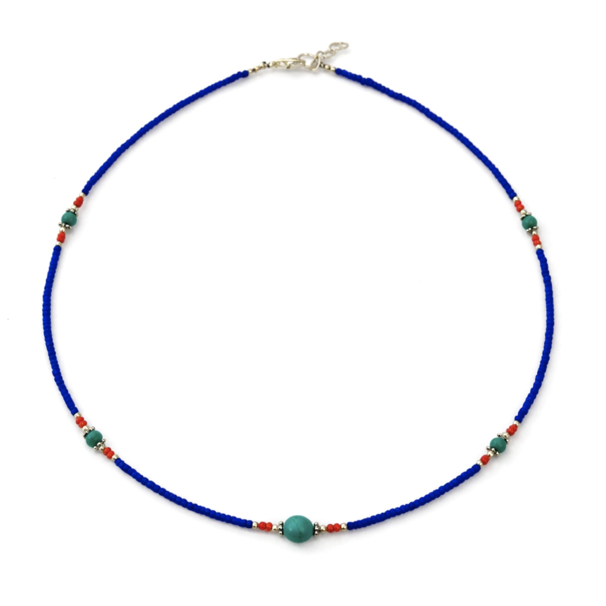 Colar Nepalês de Gemas Extrafinas - Ónix Azul e Árvore da Vida