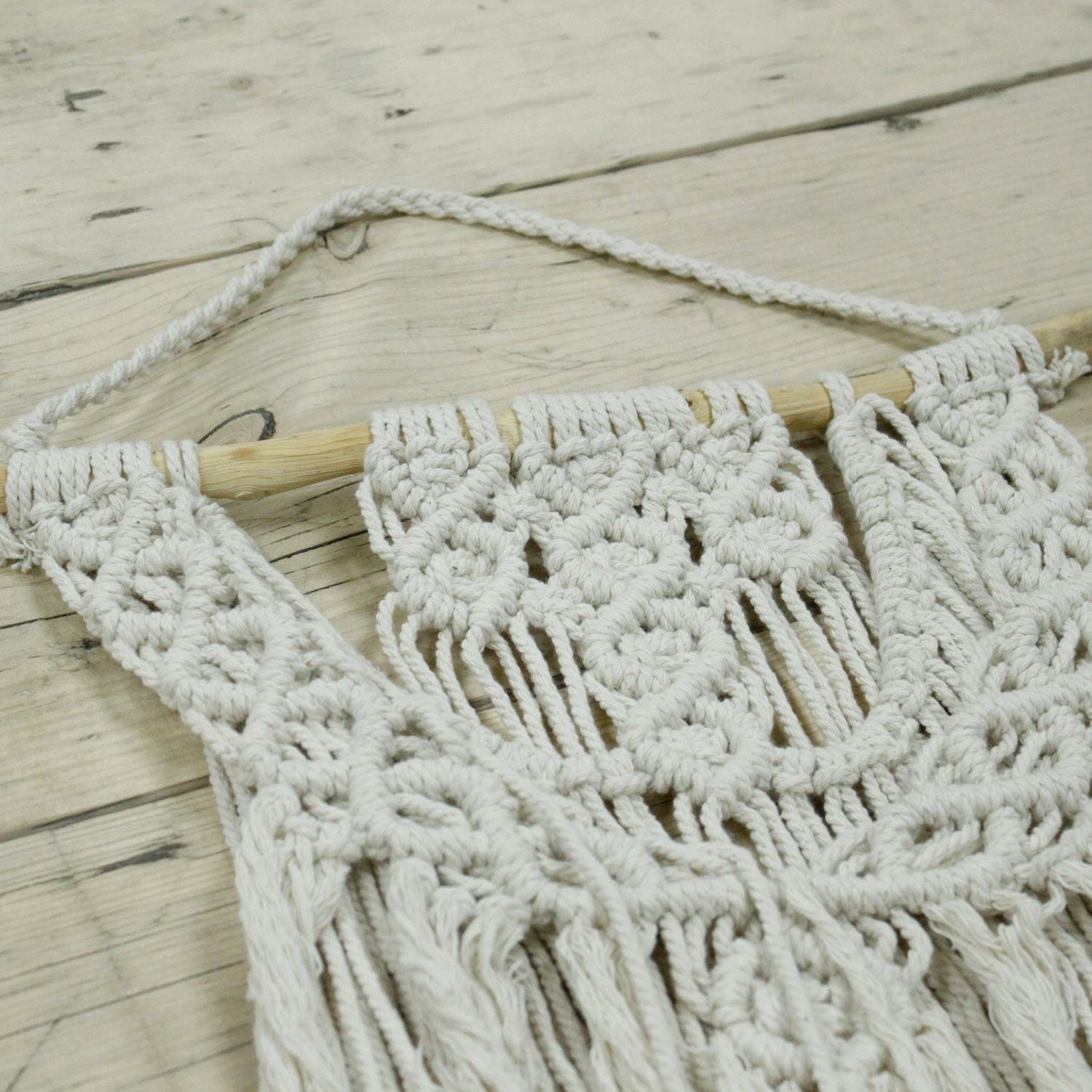 Tapeçaria de Macramé Bênção de Casamento