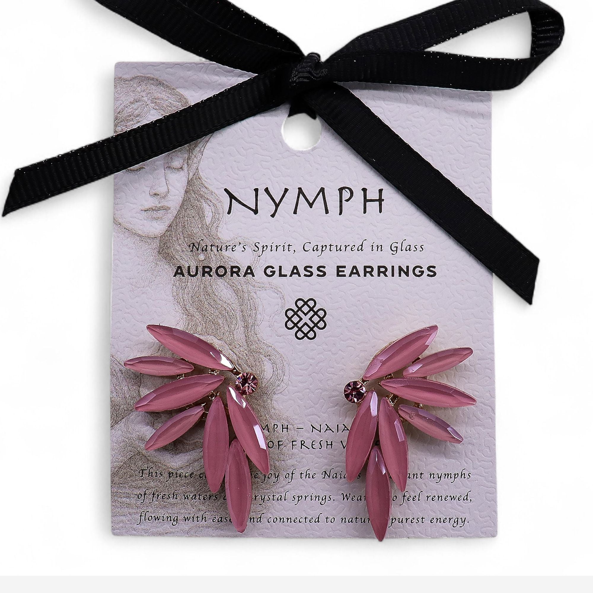Brincos de Cristal Vintage - Fadas - Quartzo Rosa